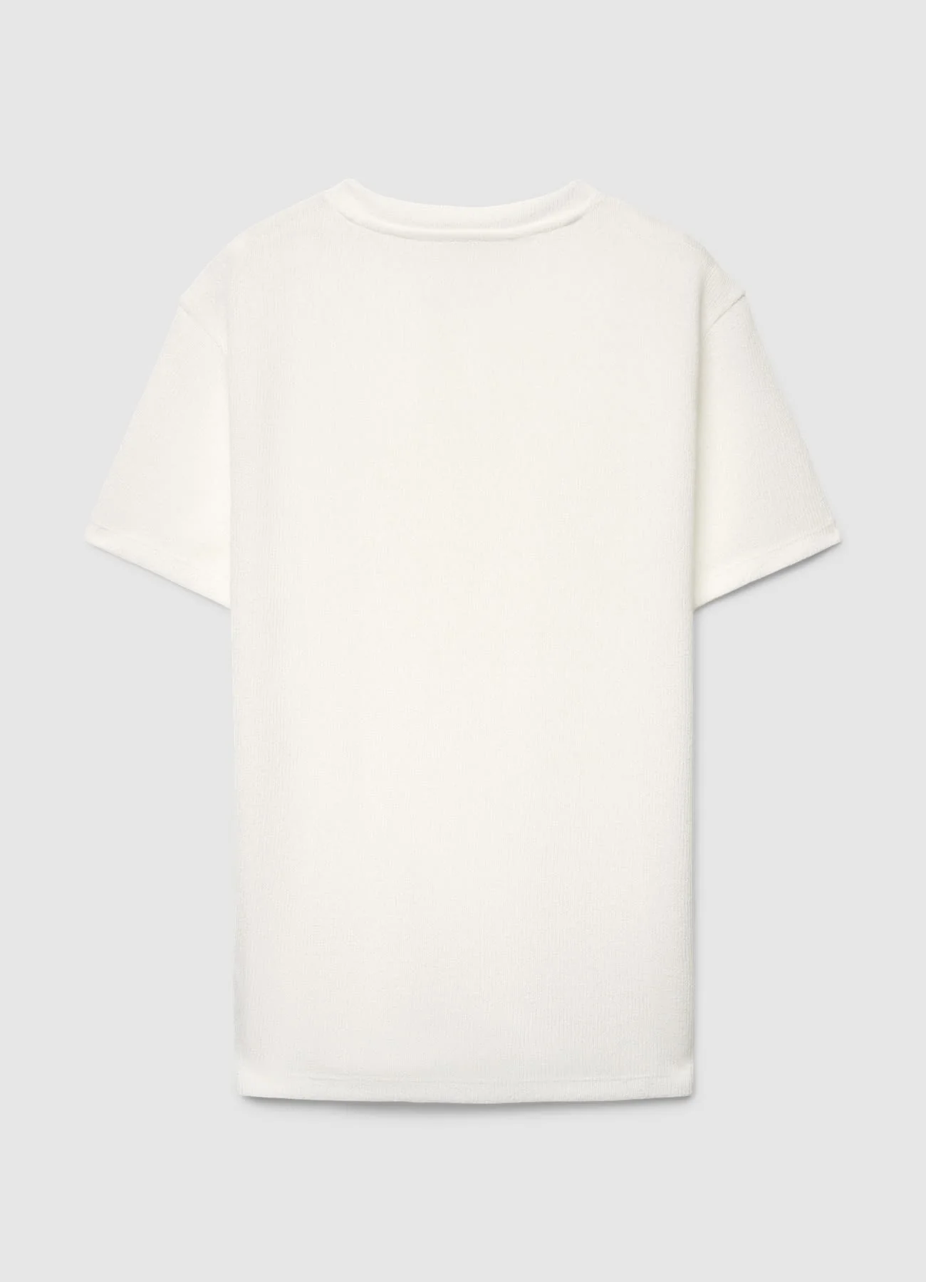 T-shirt serafino traforata a tinta unita - Image 2