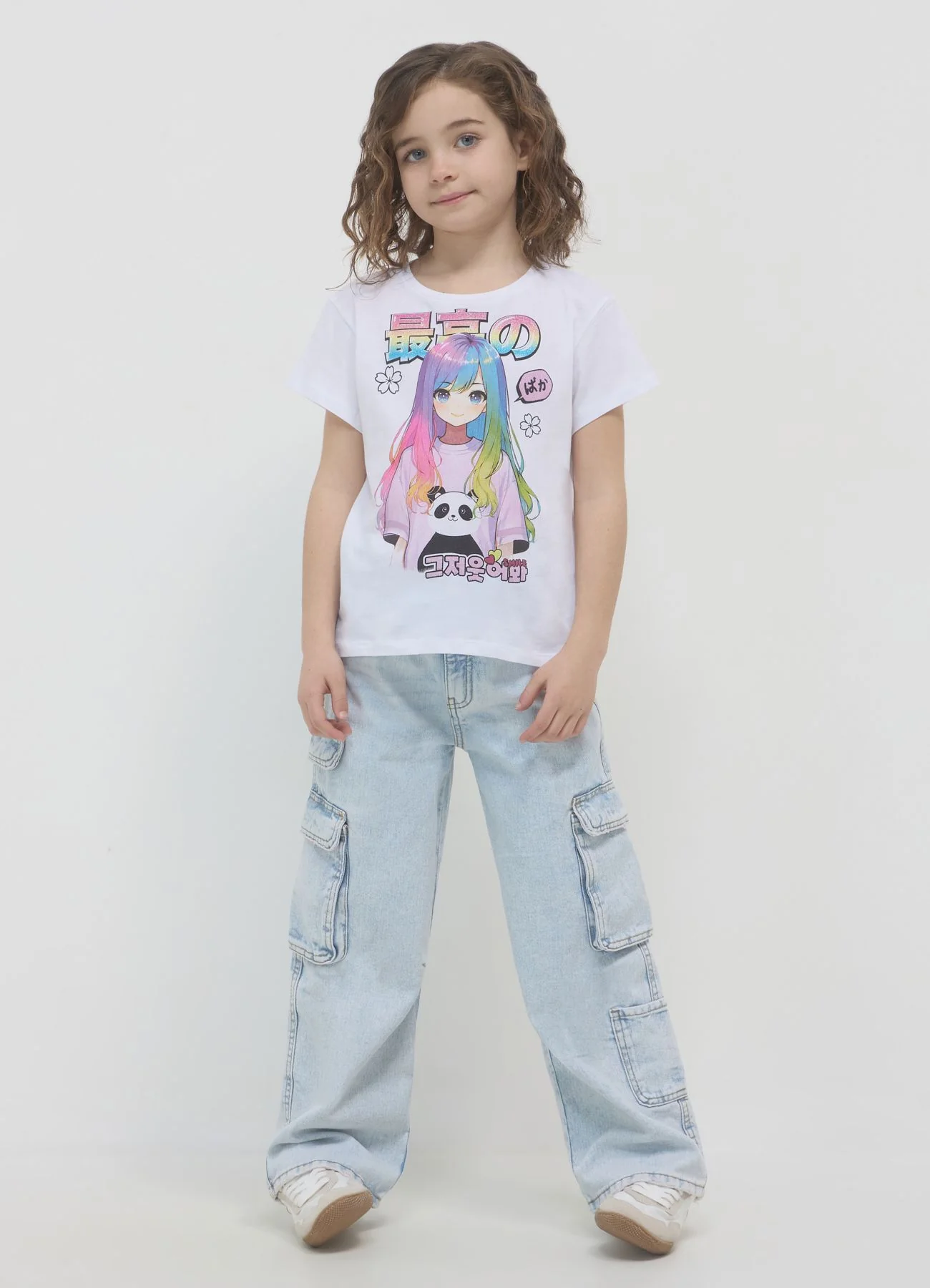 T-shirt stampa manga