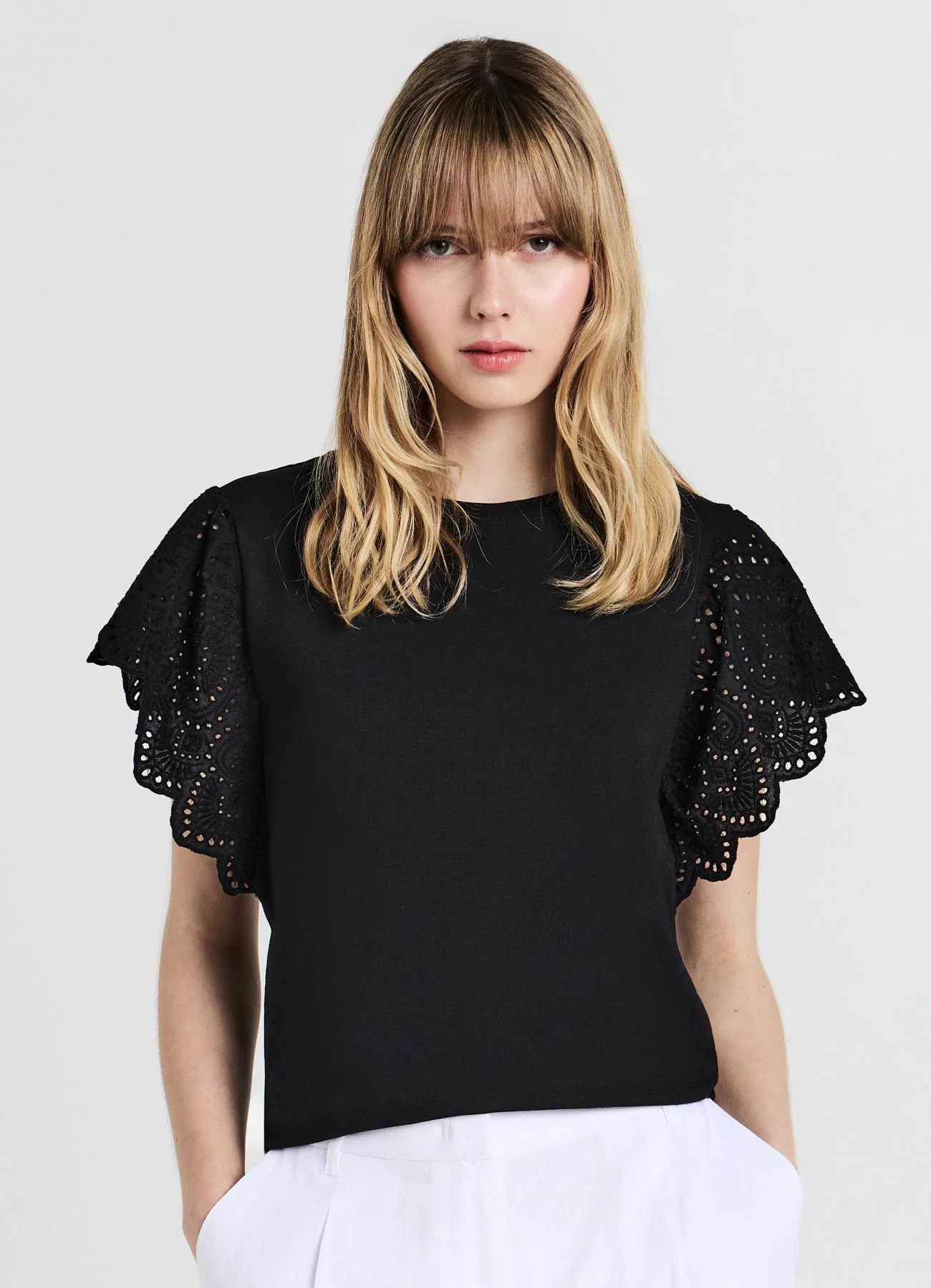 T-shirt volant sangallo - Image 2