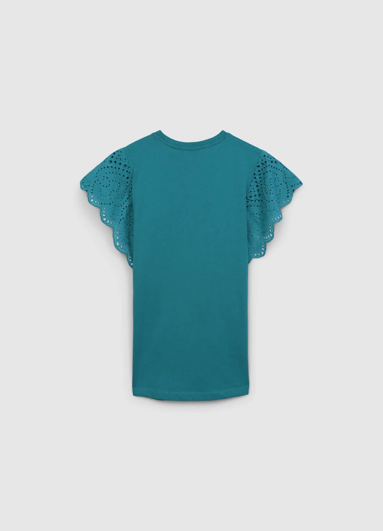 T-shirt volant sangallo