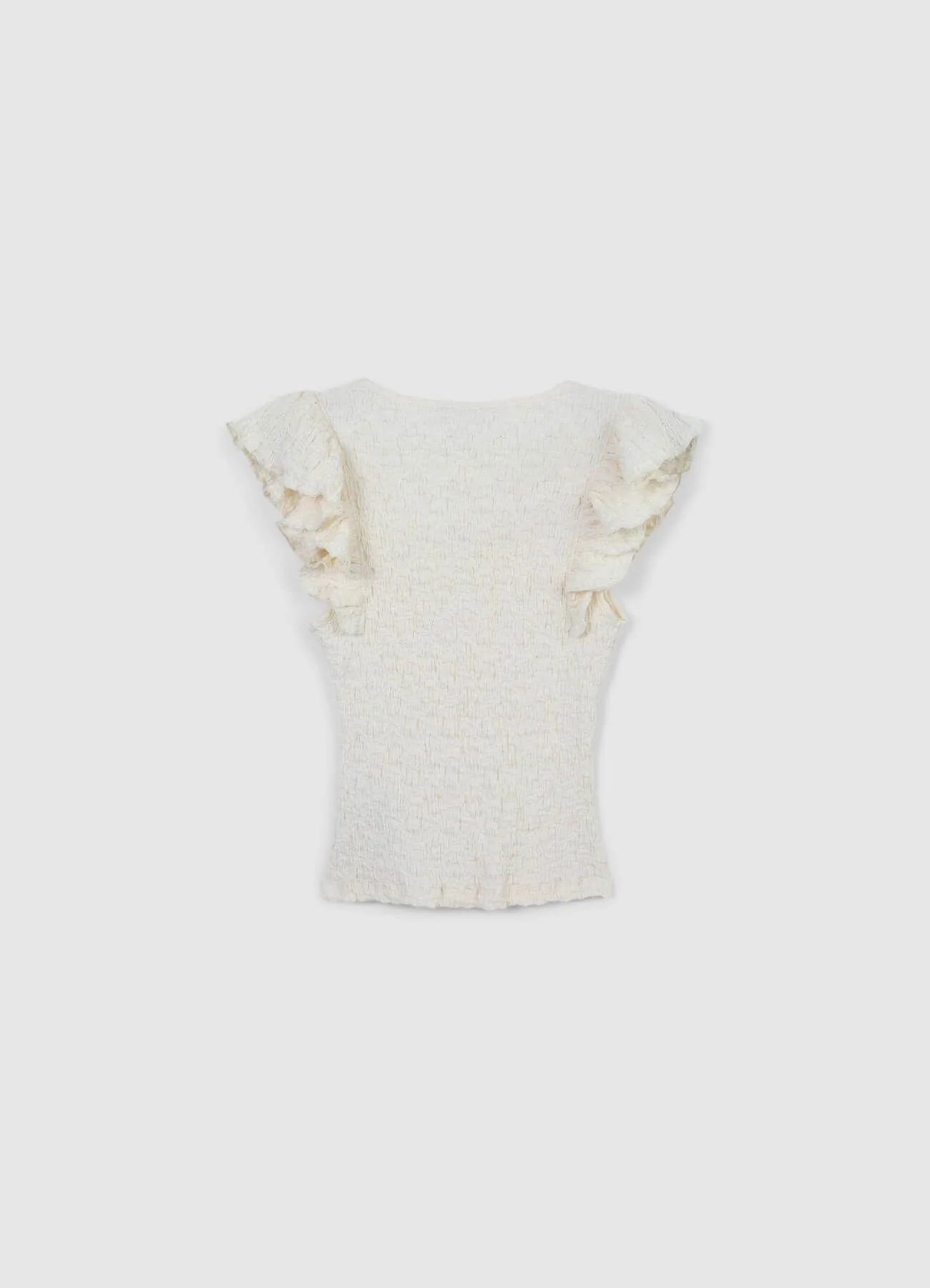 T-shirt volant tessuto bubble - Image 6