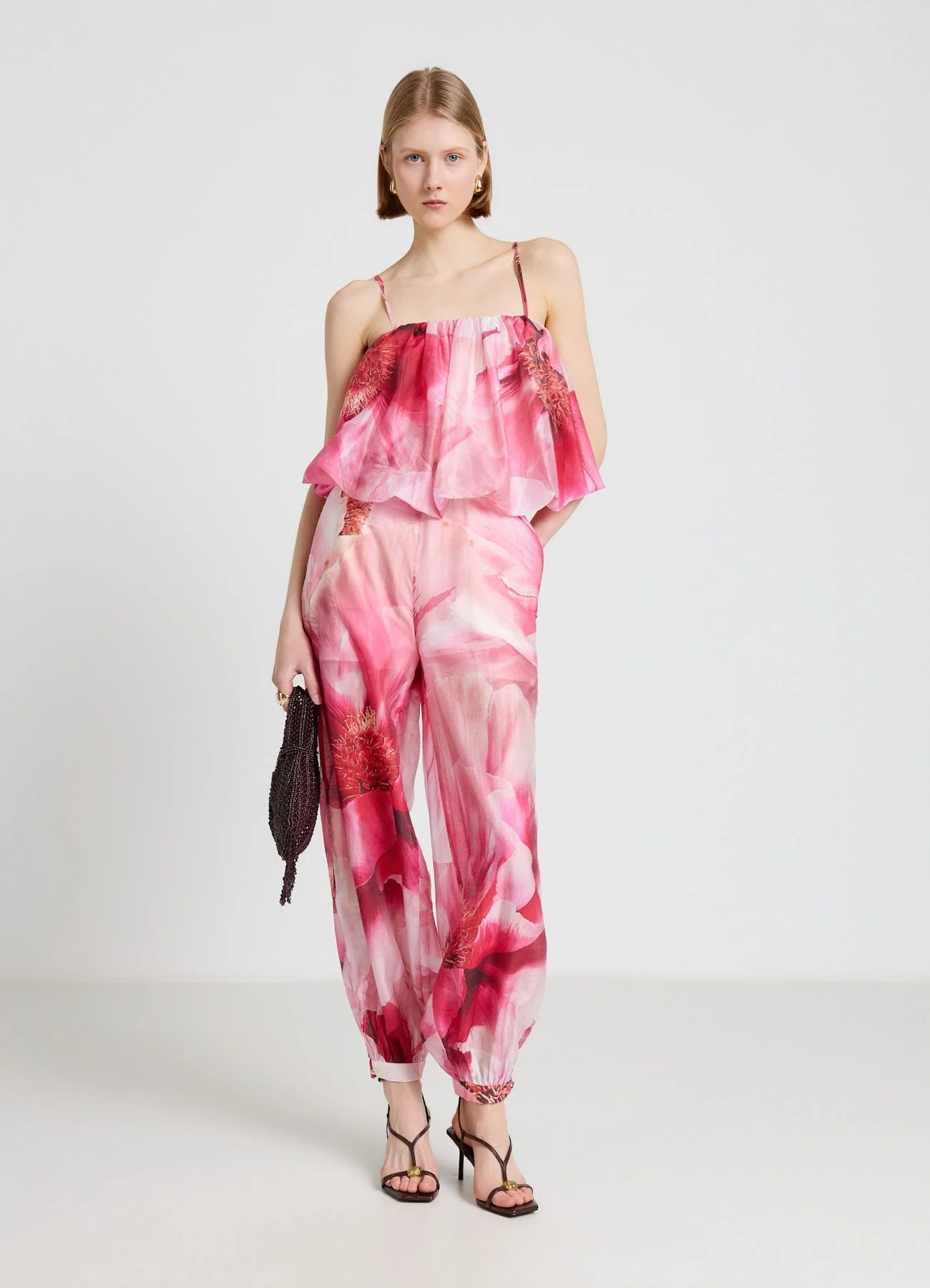 Top a palloncino con stampa fiori - Image 2