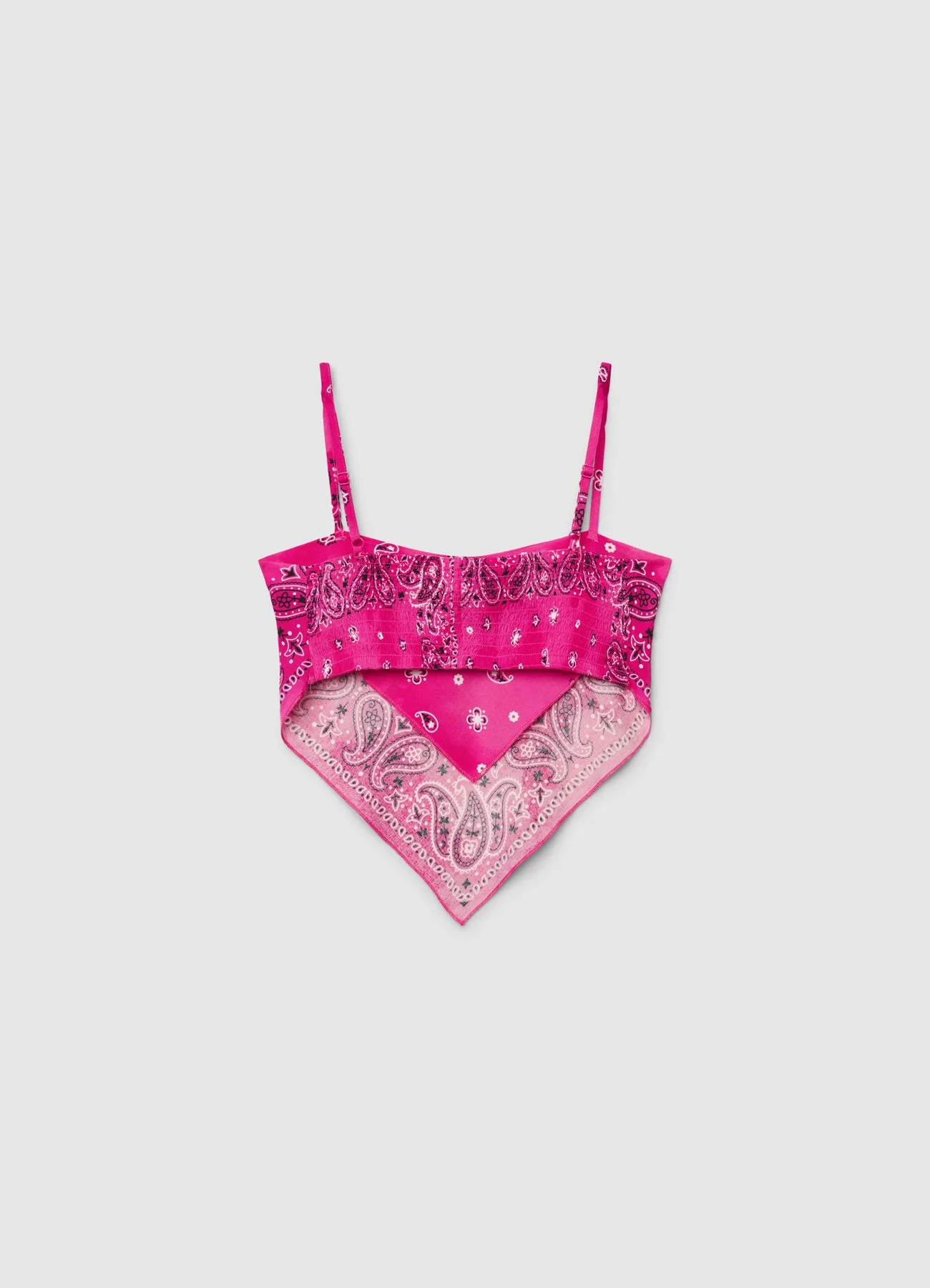 Top bandana con stampa paisley