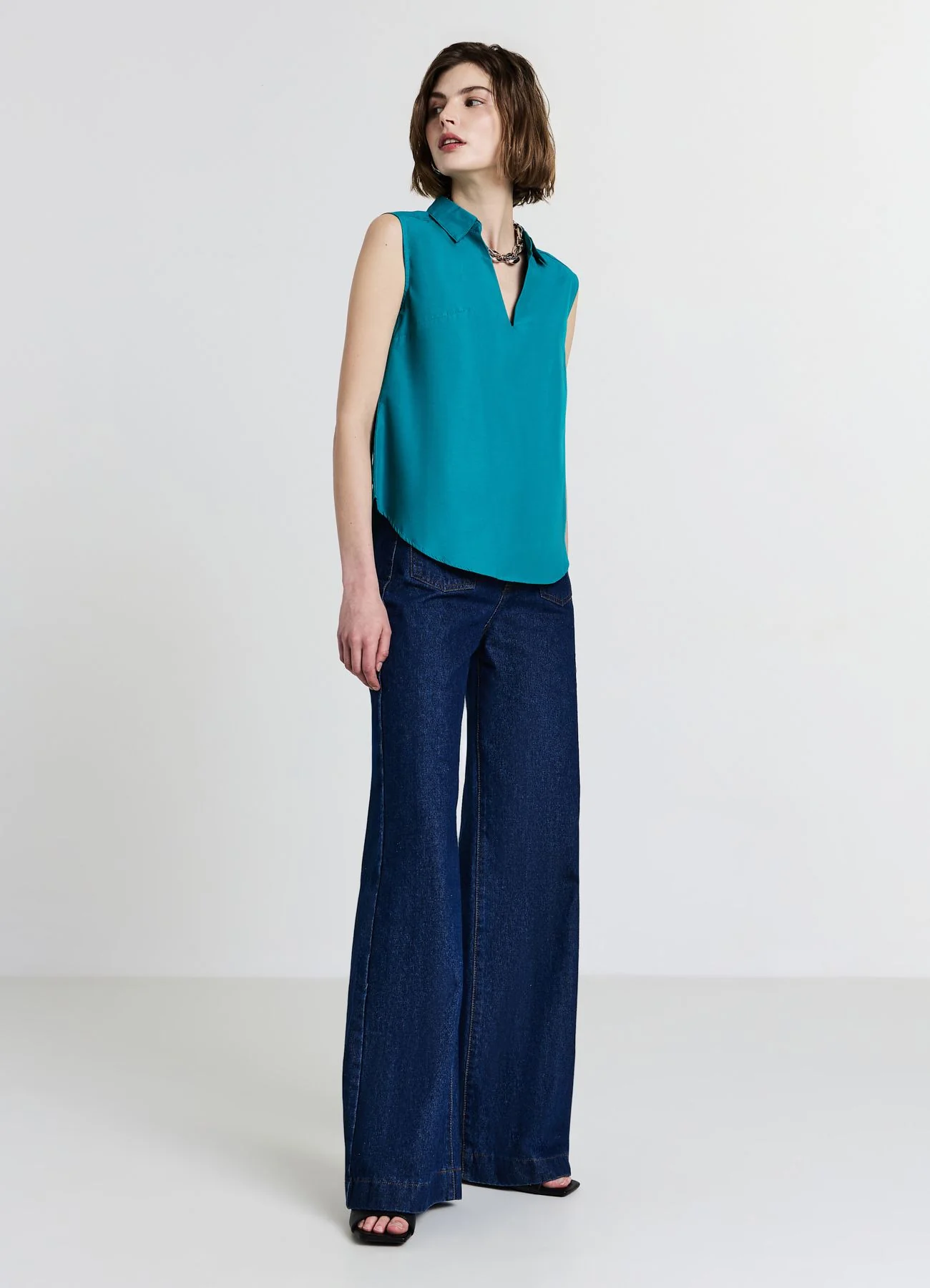 Top collo a camicia - Image 3