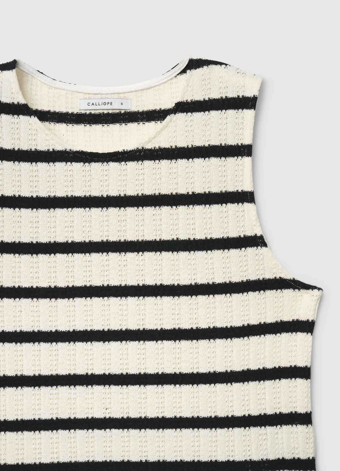 Top corto a righe in maglia - Image 5