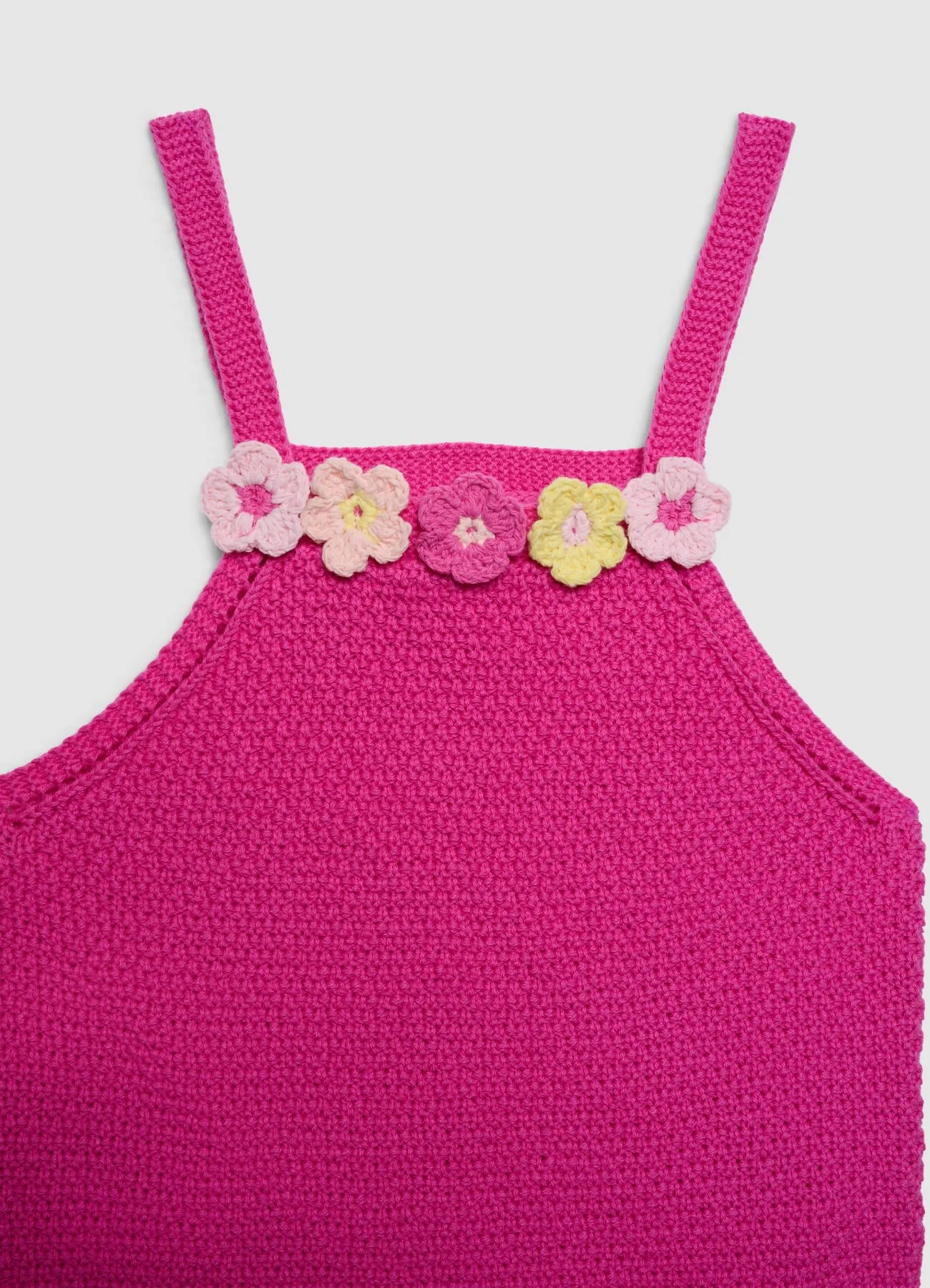 Top crochet con fiori applicati - Image 2