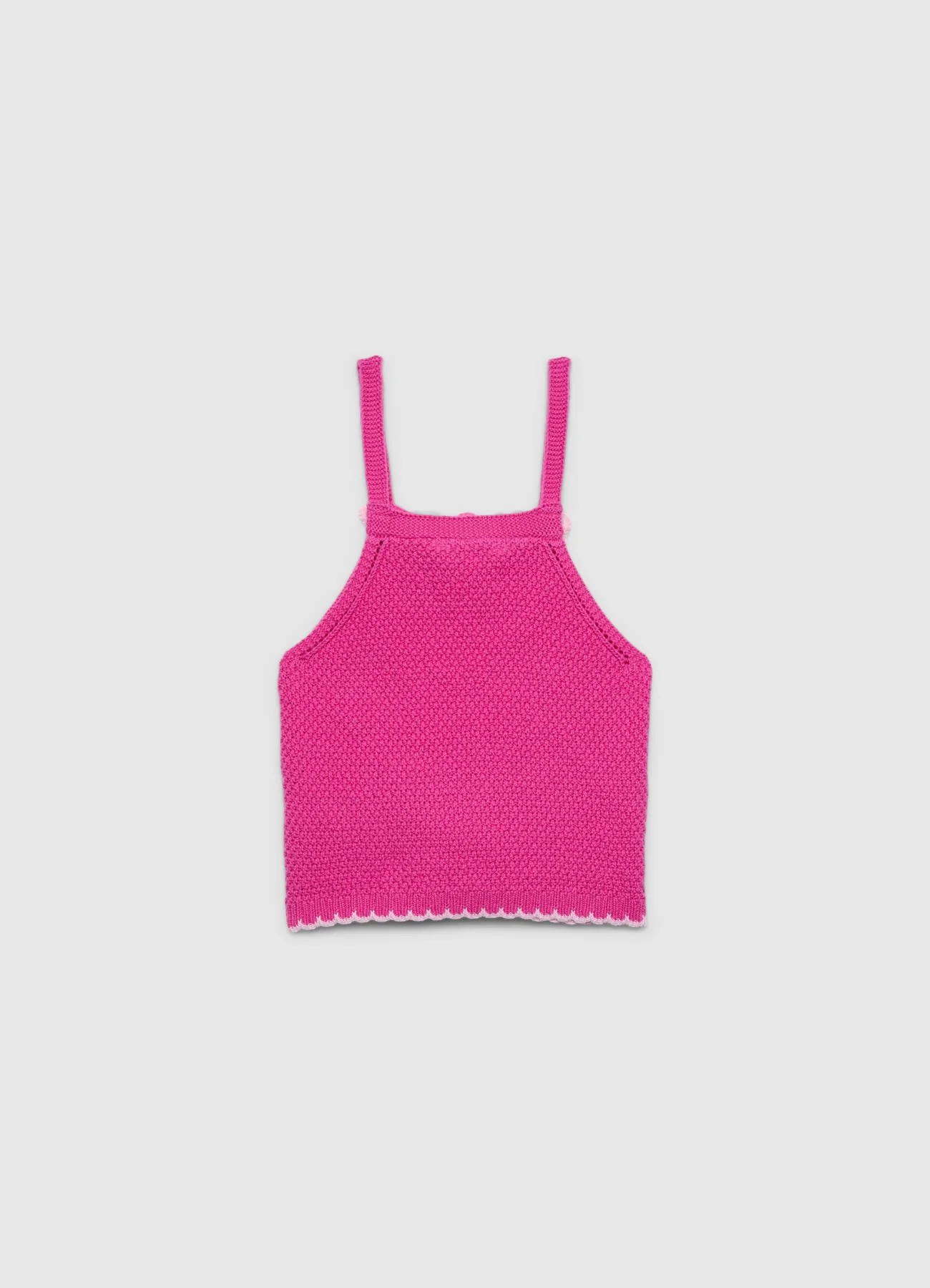 Top crochet con fiori applicati - Image 3