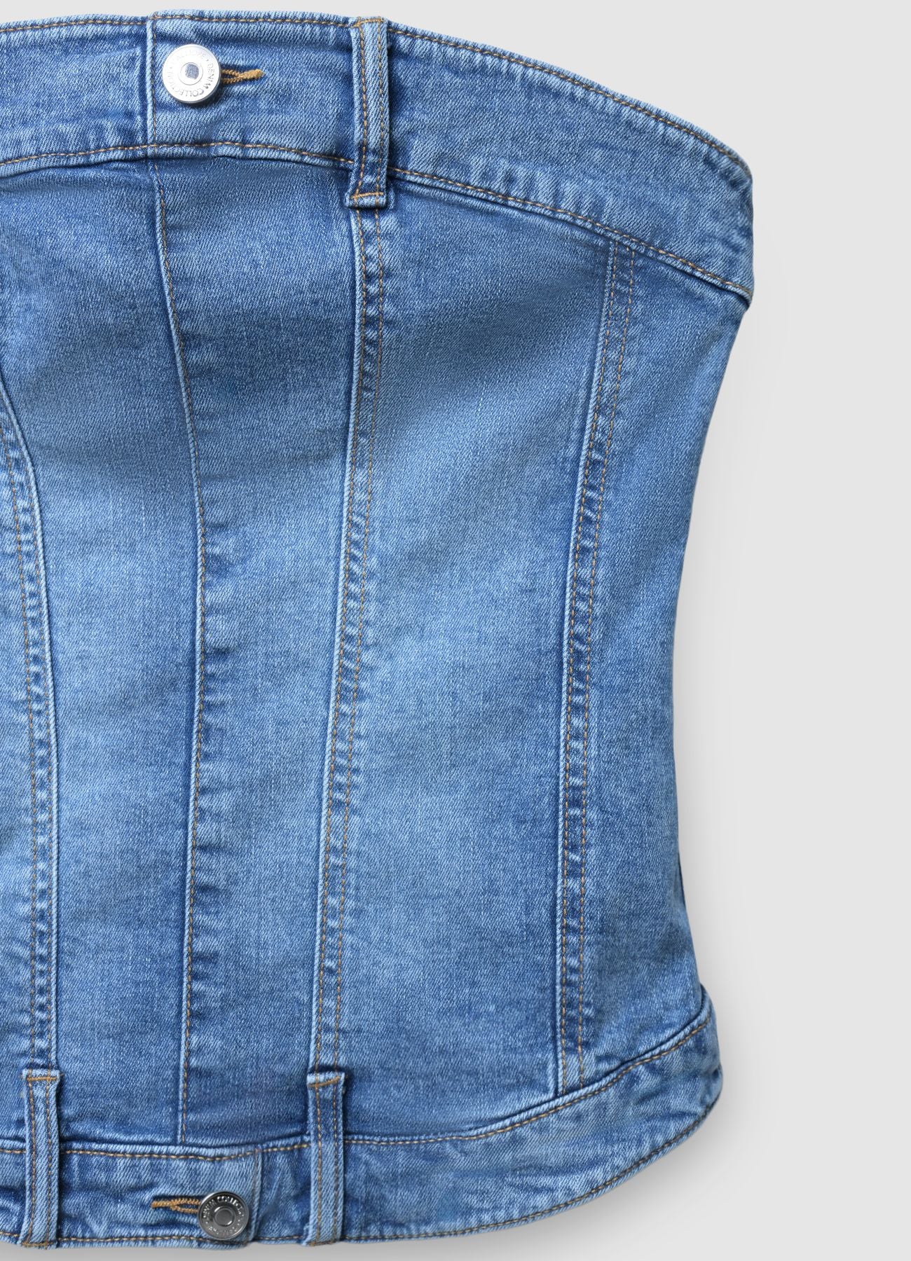 Top denim con zip - Image 6