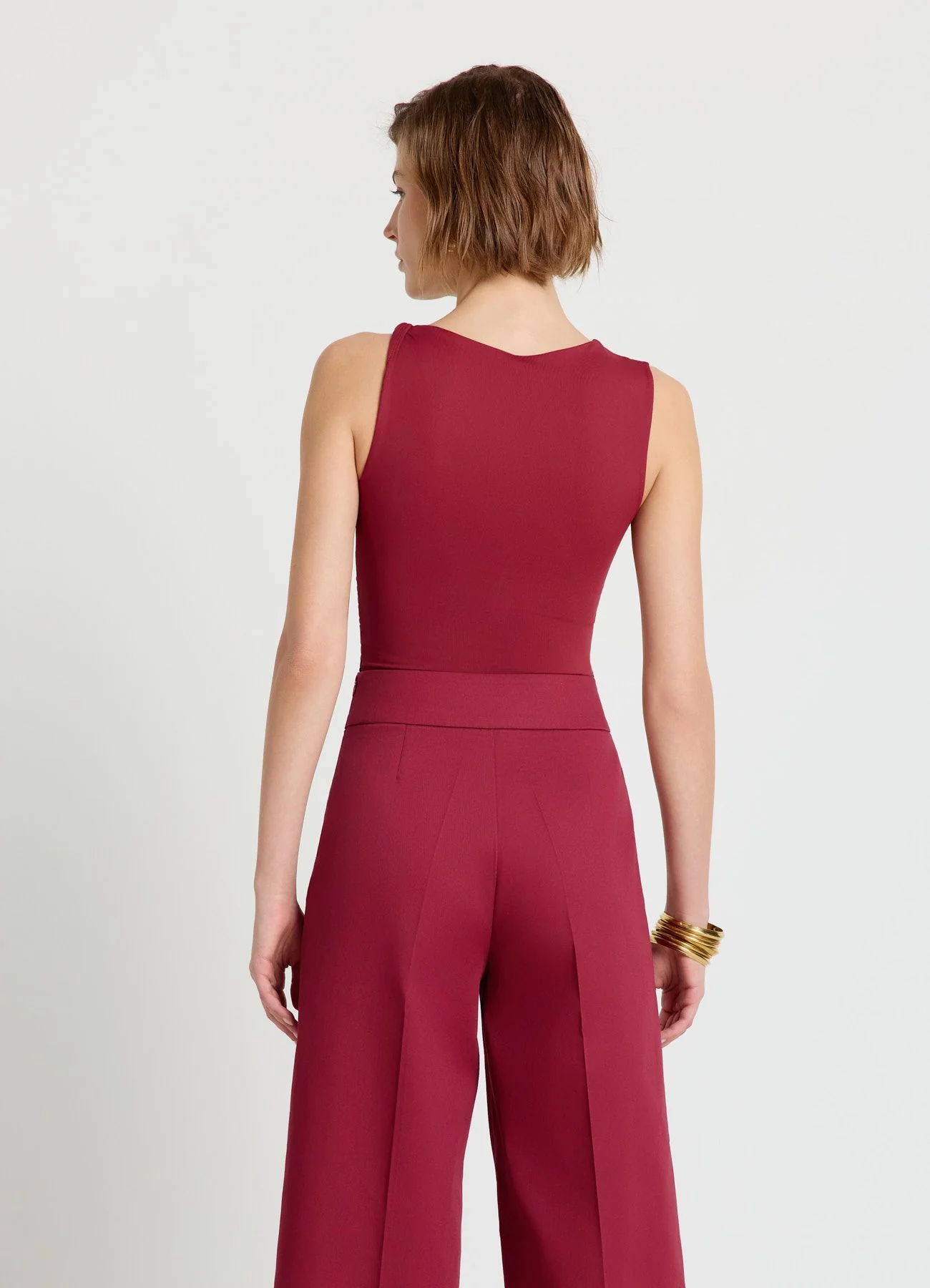 Top drappeggiato con nodo sulla spalla - Image 3