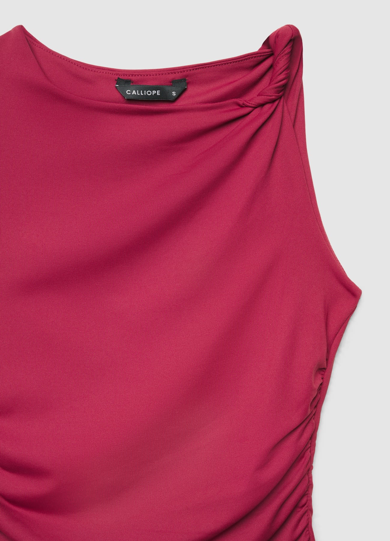 Top drappeggiato con nodo sulla spalla - Image 4
