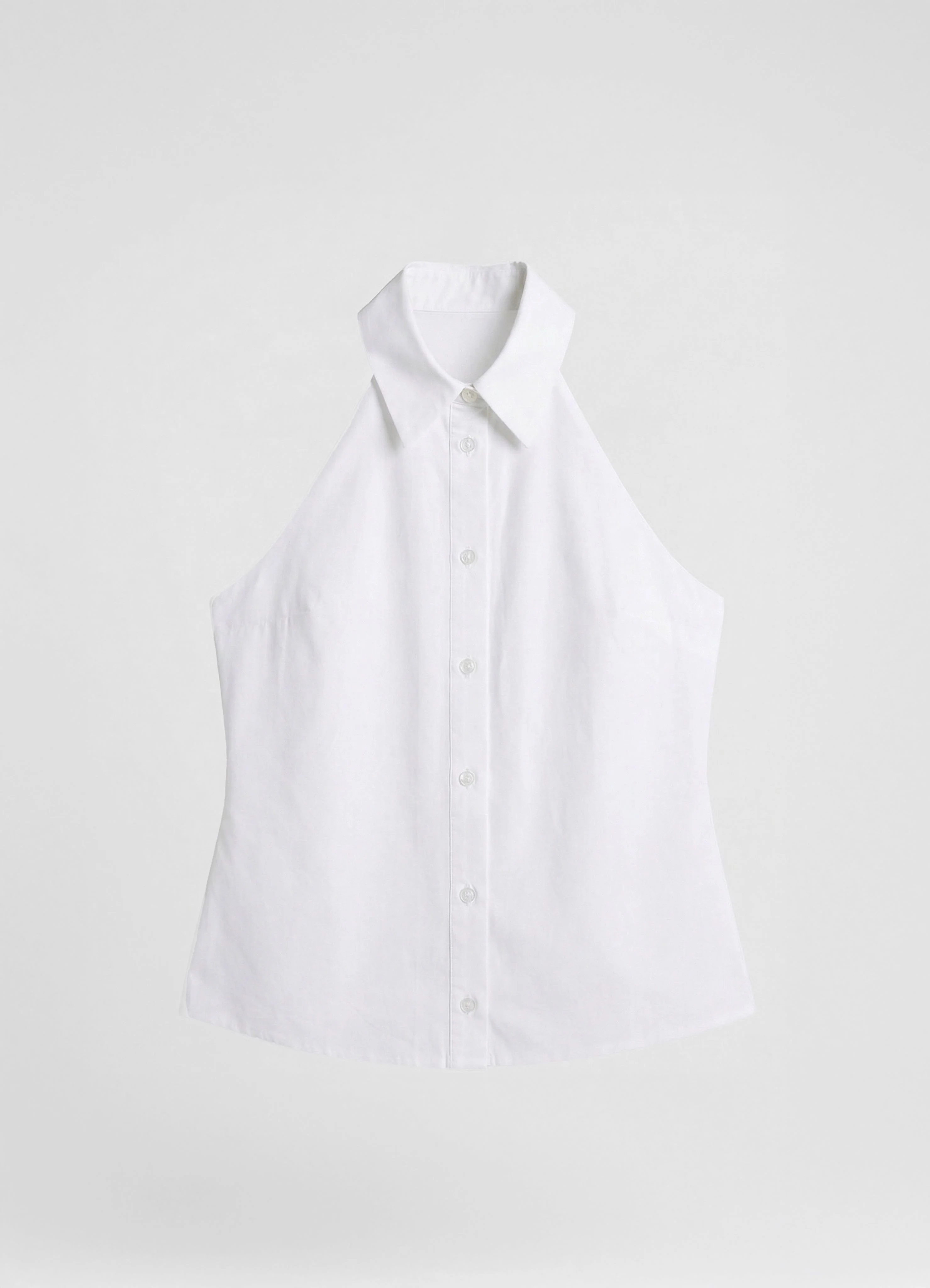 Top halter con colletto e nodo - Image 6
