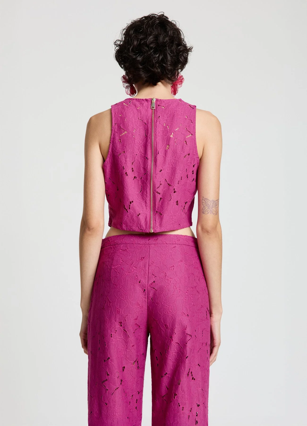 Top in pizzo con zip - Image 2