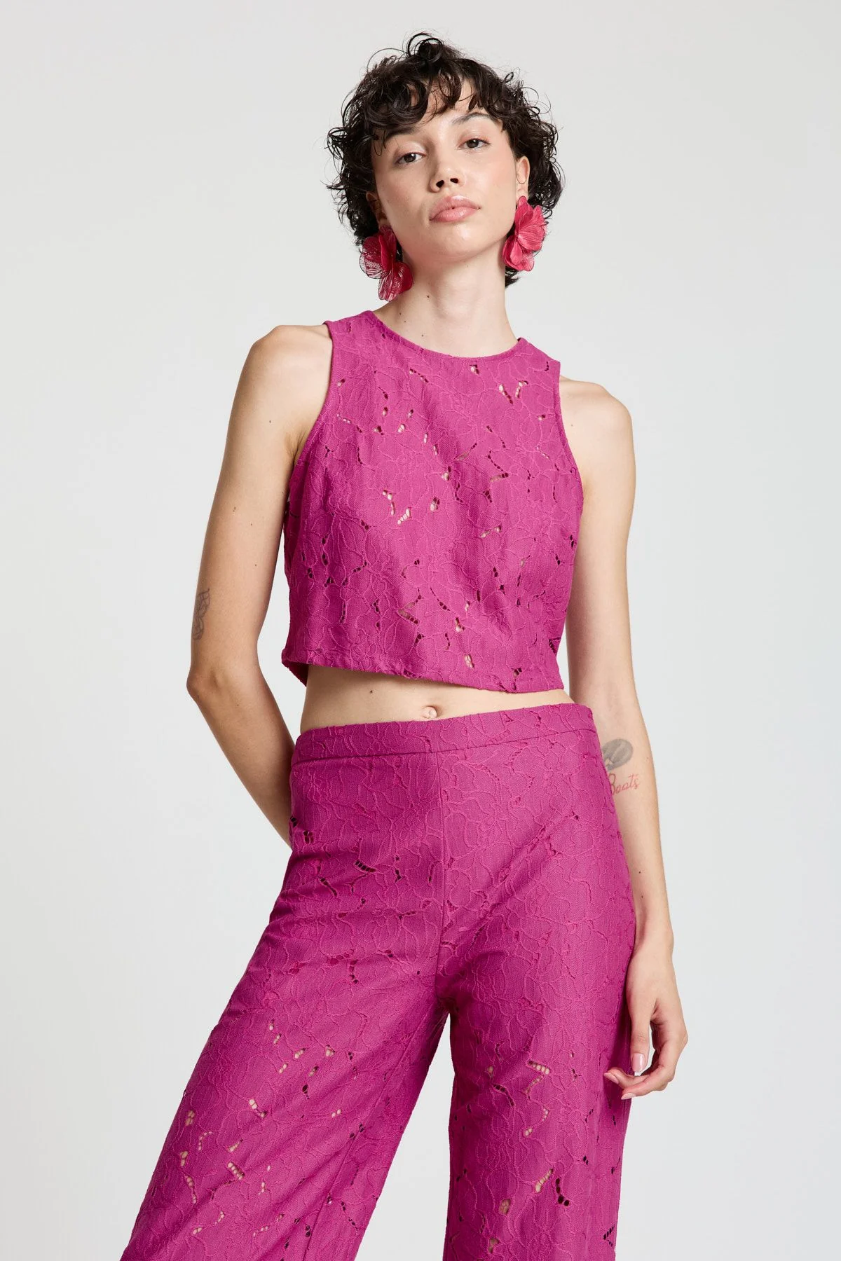 Top in pizzo con zip - Image 7