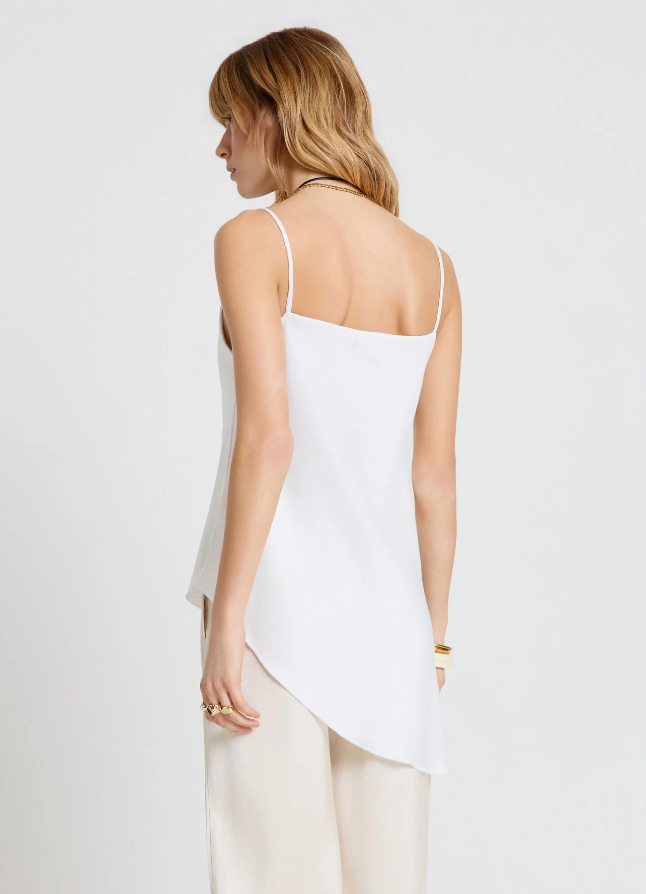Top lungo asimmetrico similsatin - Image 3