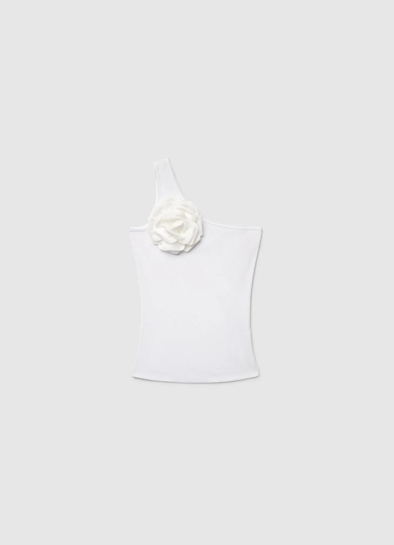 Top monospalla con fiore - Image 6