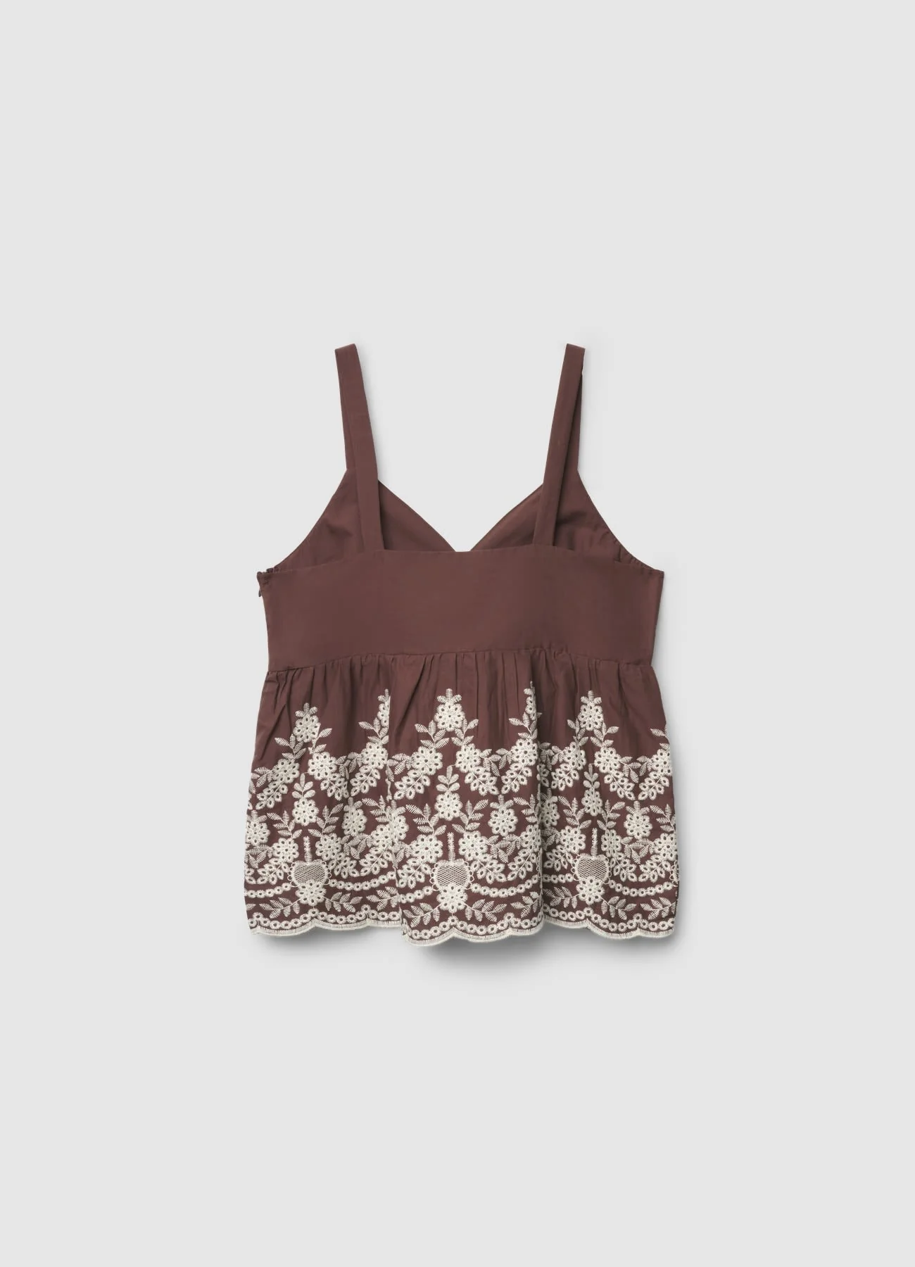 Top peplo con ricamo floreale - Image 5