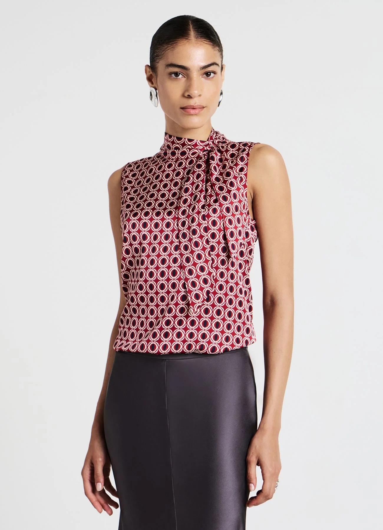 Top simil satin smanicato fantasia - Image 2