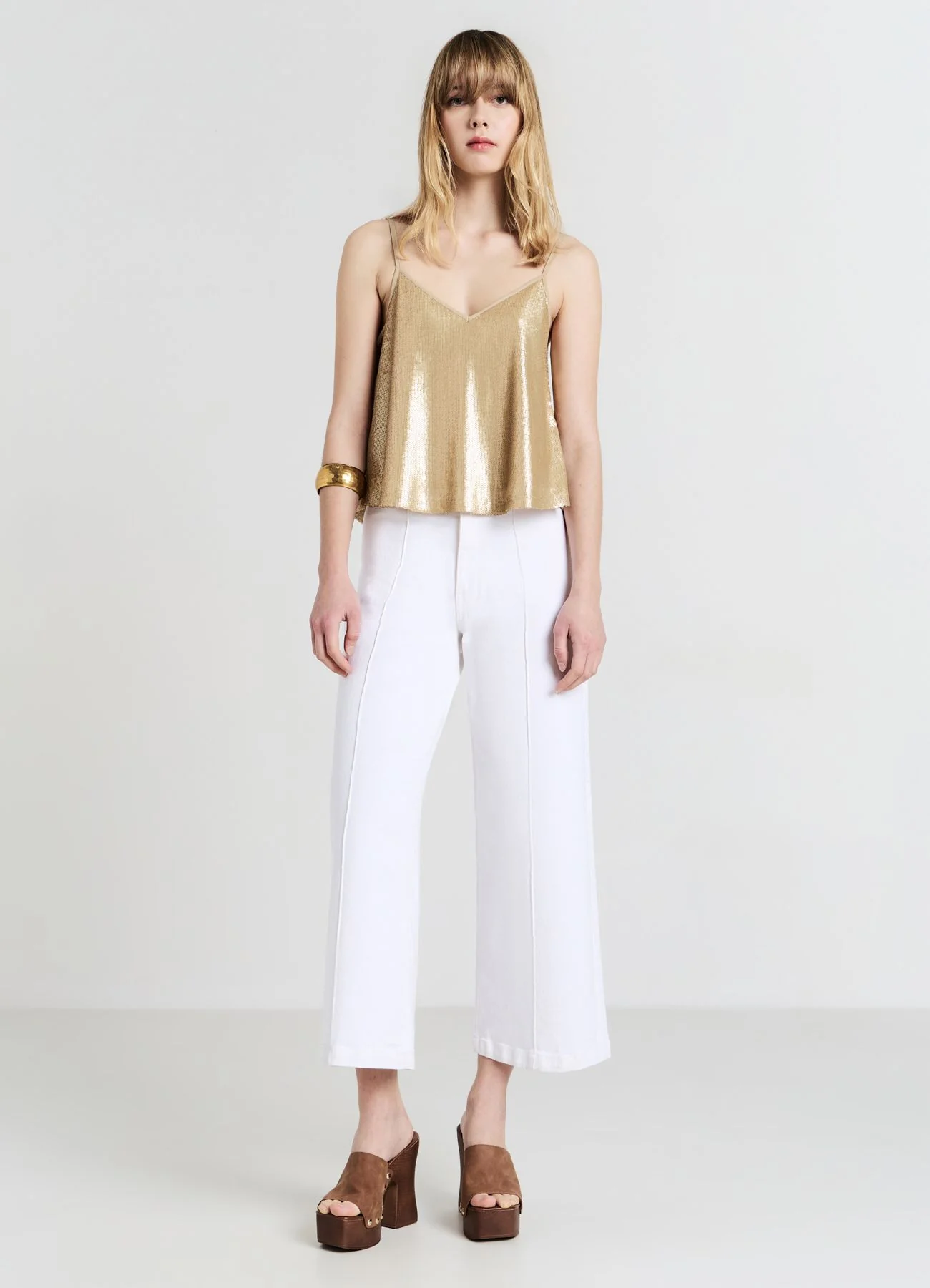 Top svasato paillettes