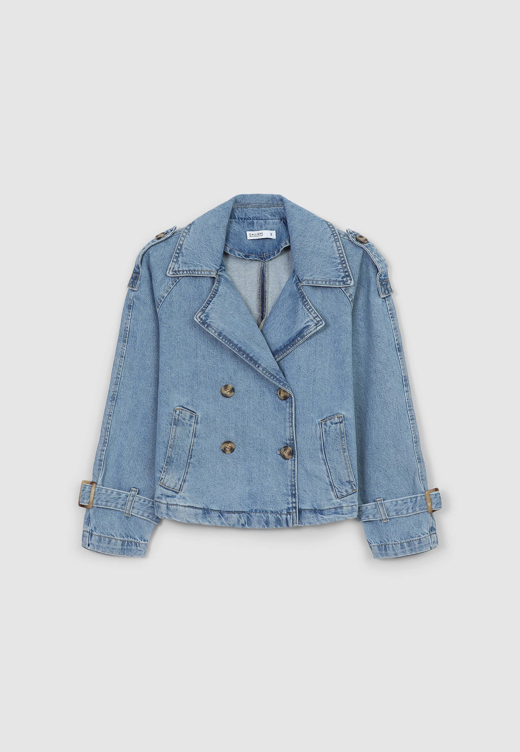 Trench corto in denim - Image 6