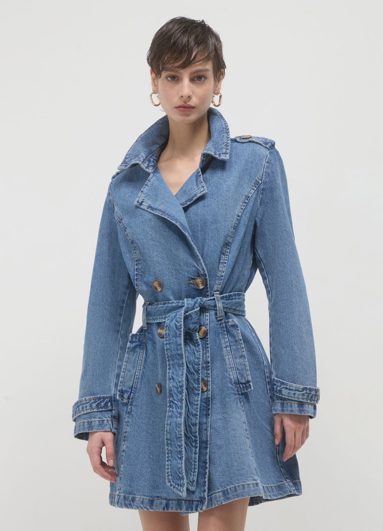 Trench in denim