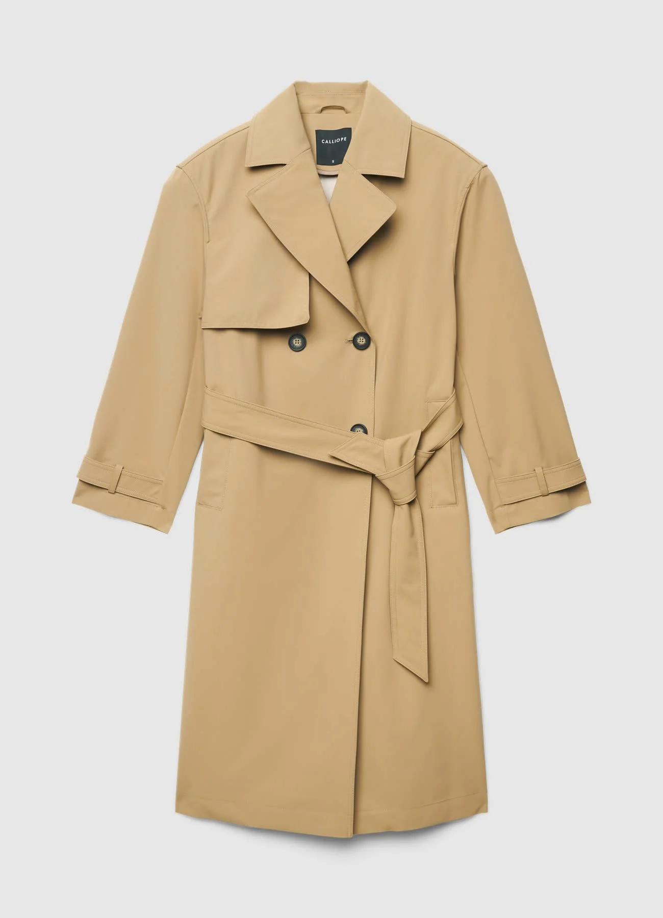 Trench oversize doppiopetto con cintura - Image 4