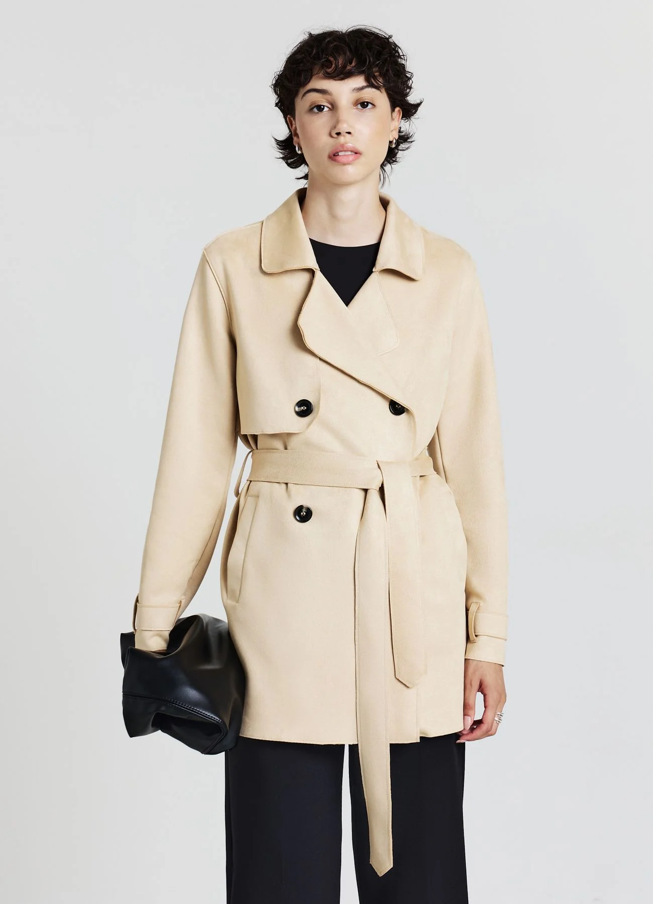 Trench simil camoscio