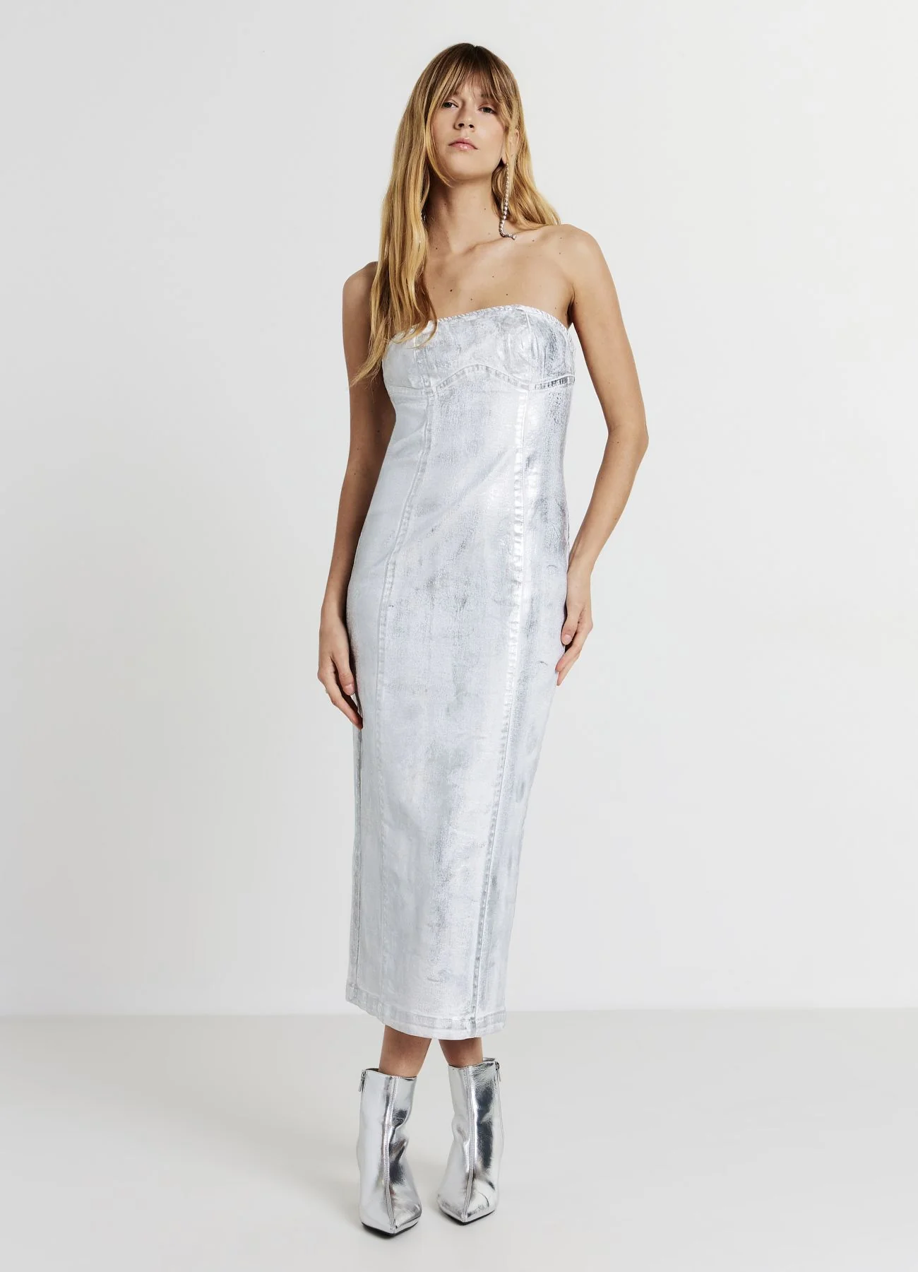 Tubino denim spalmato