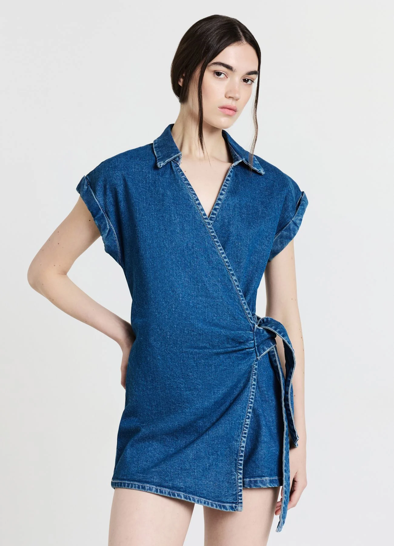 Tuta corta denim