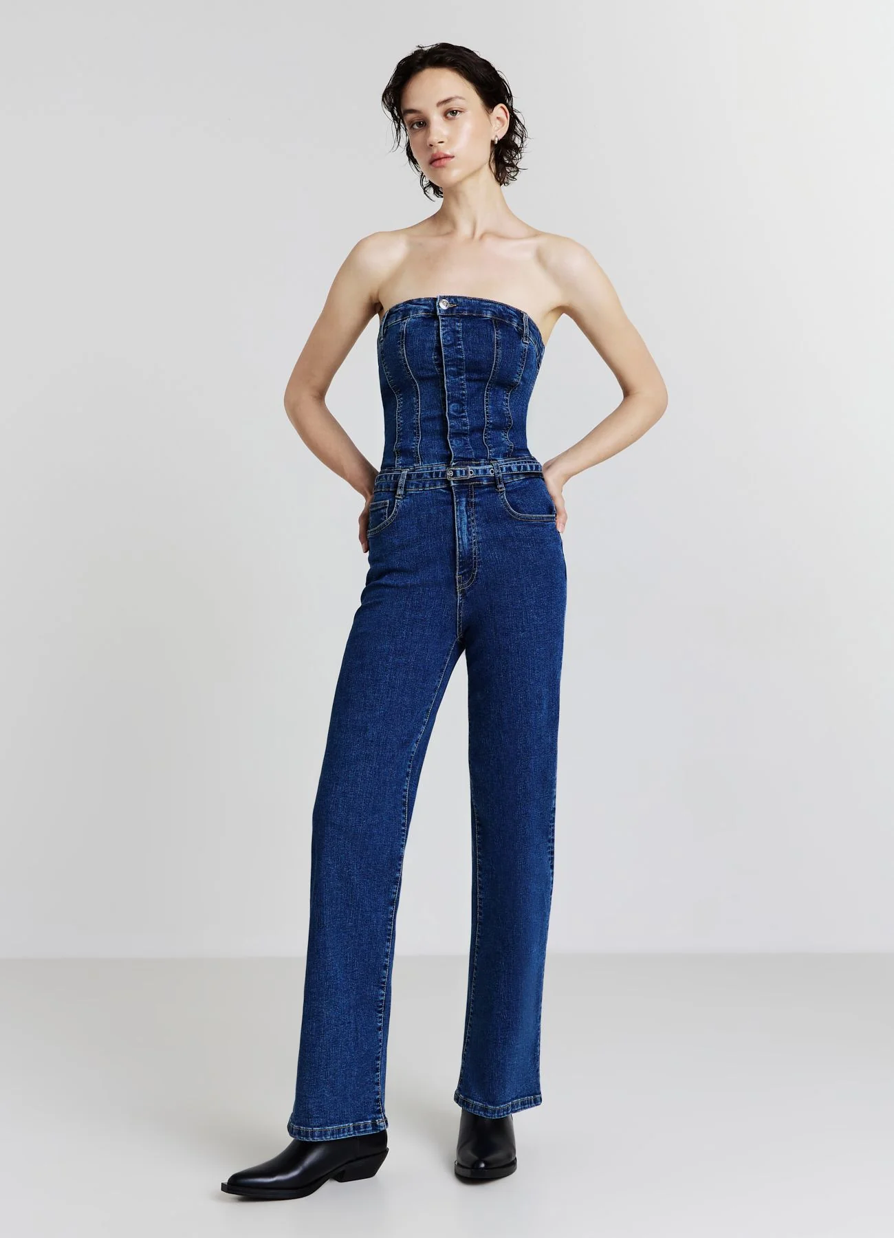 Tuta denim a fascia - Image 3