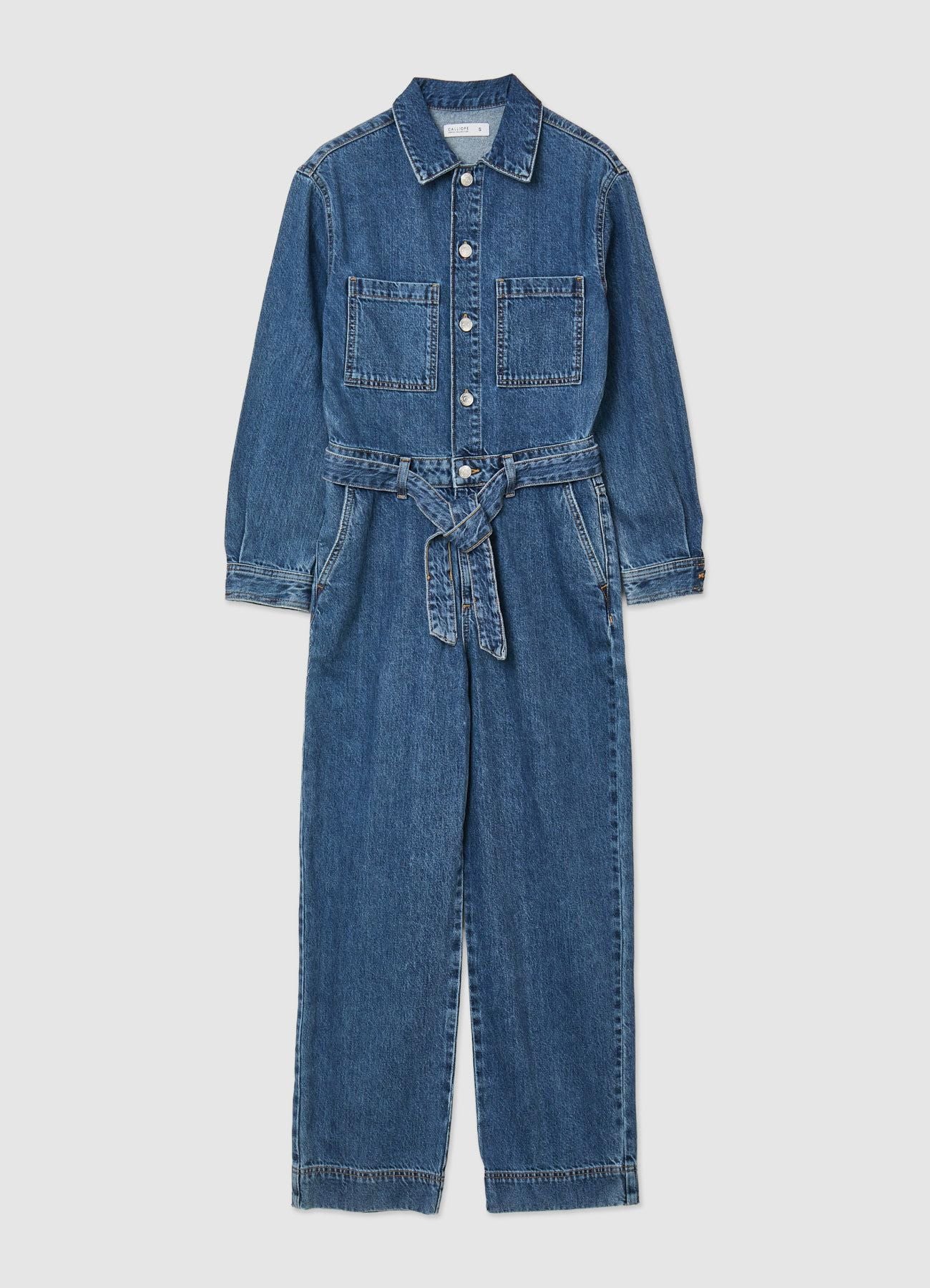 Tuta denim con cintura - Image 4
