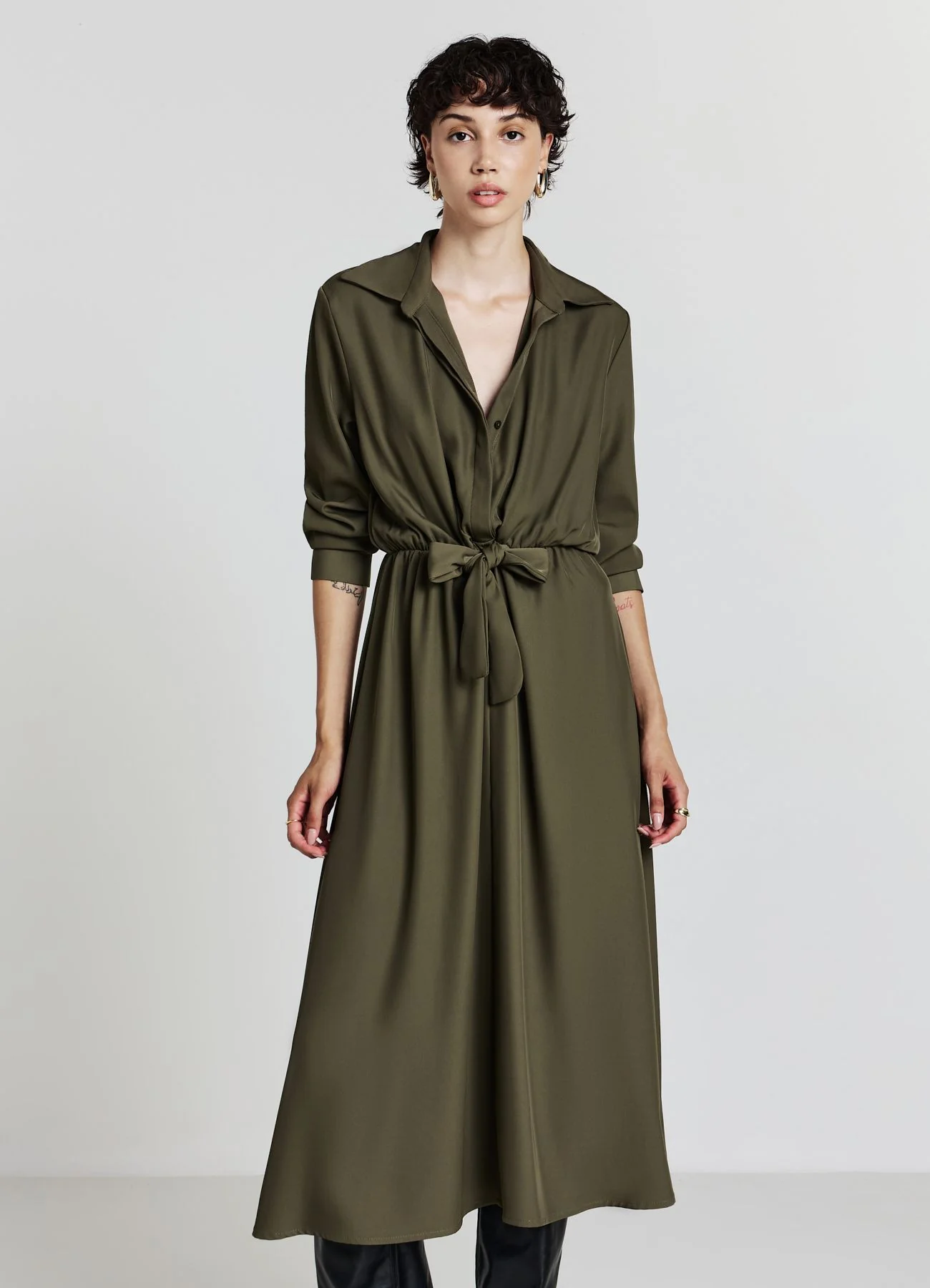 Vestito a camicia con nodo - Image 4