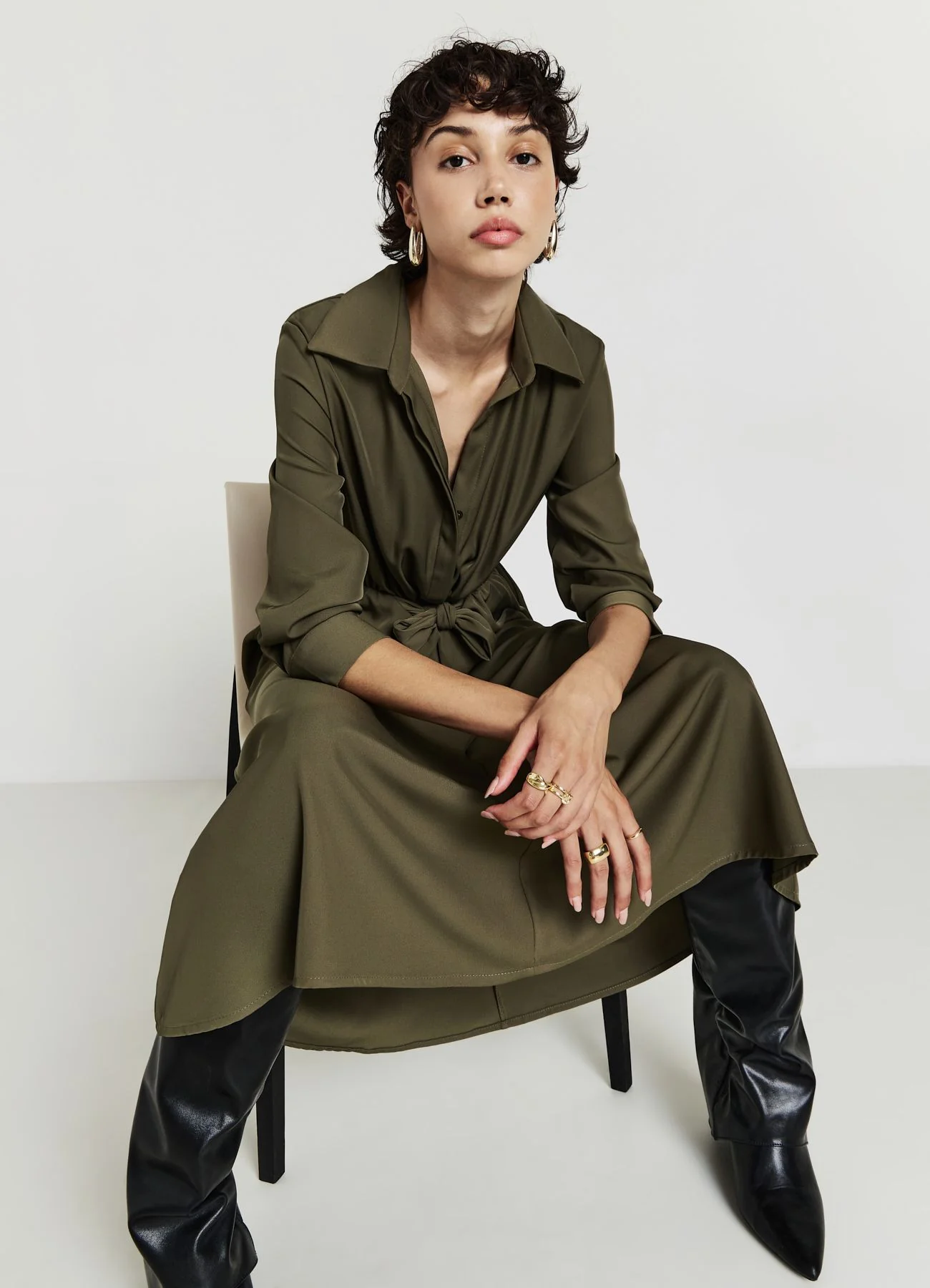 Vestito a camicia con nodo - Image 8