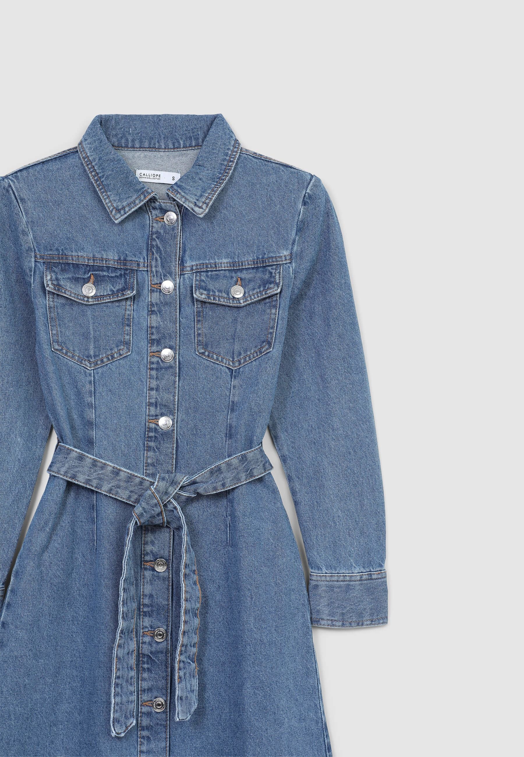 Vestito a camicia in denim - Image 7