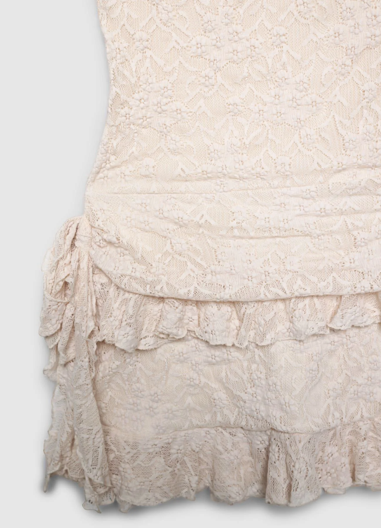 Vestito a fascia in pizzo con balze - Image 5