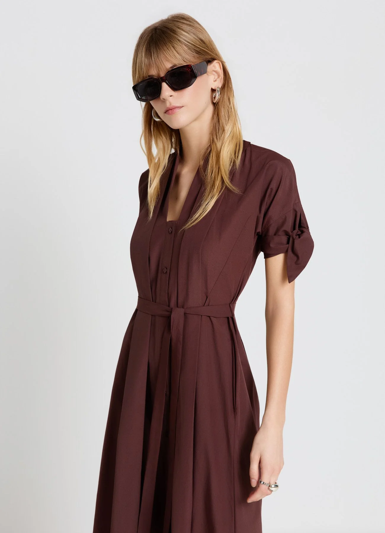 Vestito chemisier con cintura - Image 2