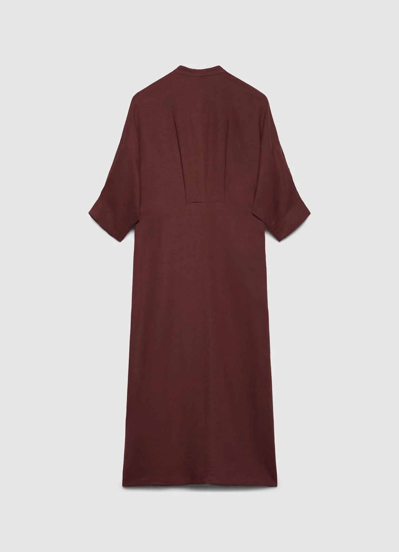 Vestito chemisier con collo alla coreana - Image 4