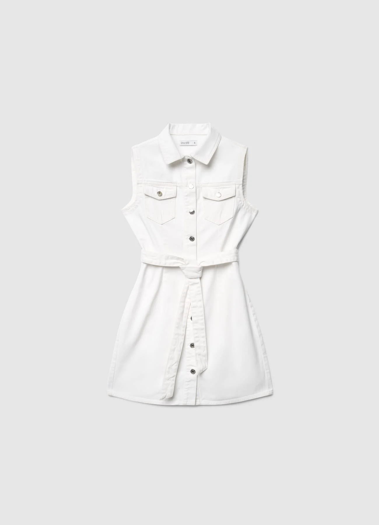 Vestito chemisier in denim con cintura - Image 4
