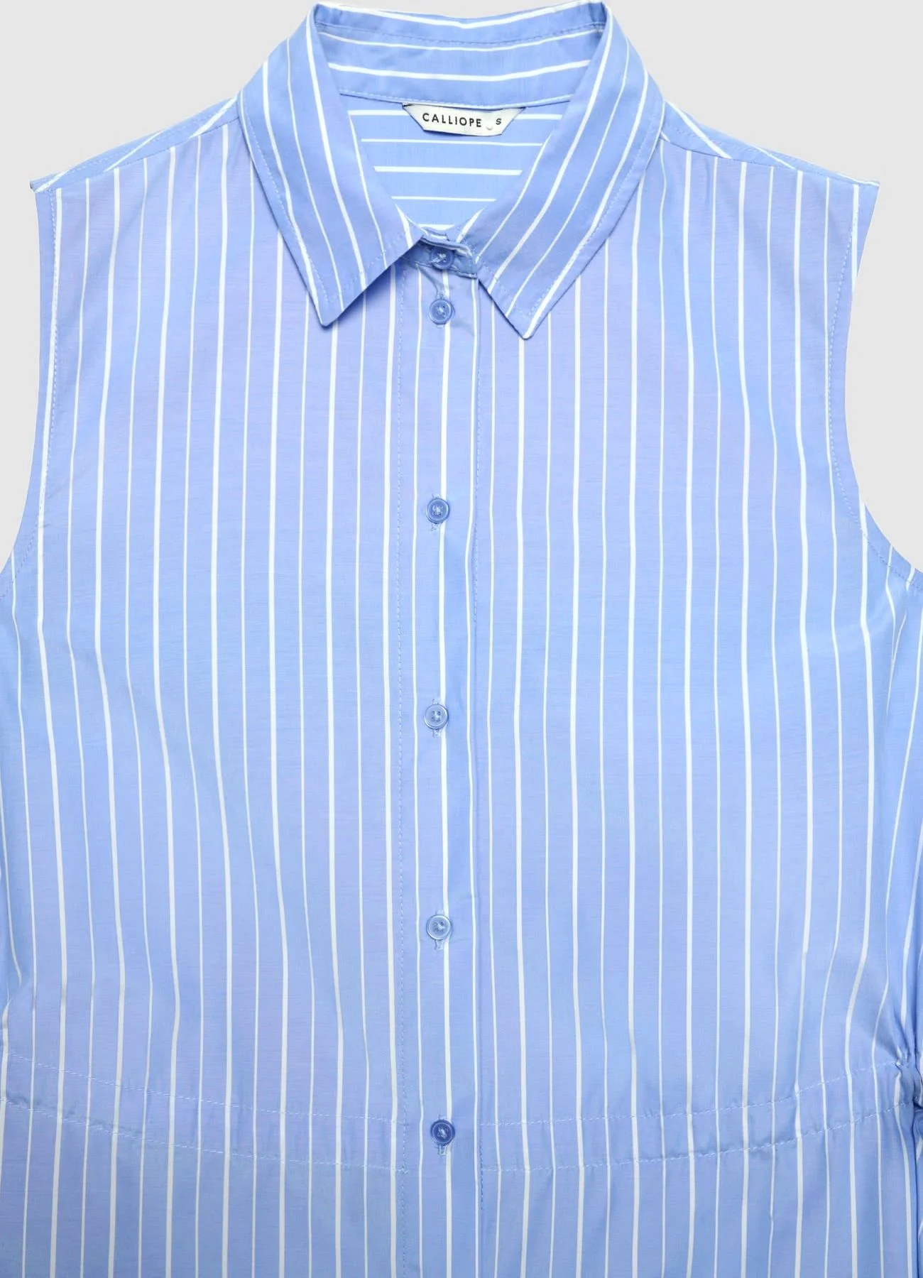 Vestito chemisier lungo a righe con lacci - Image 6