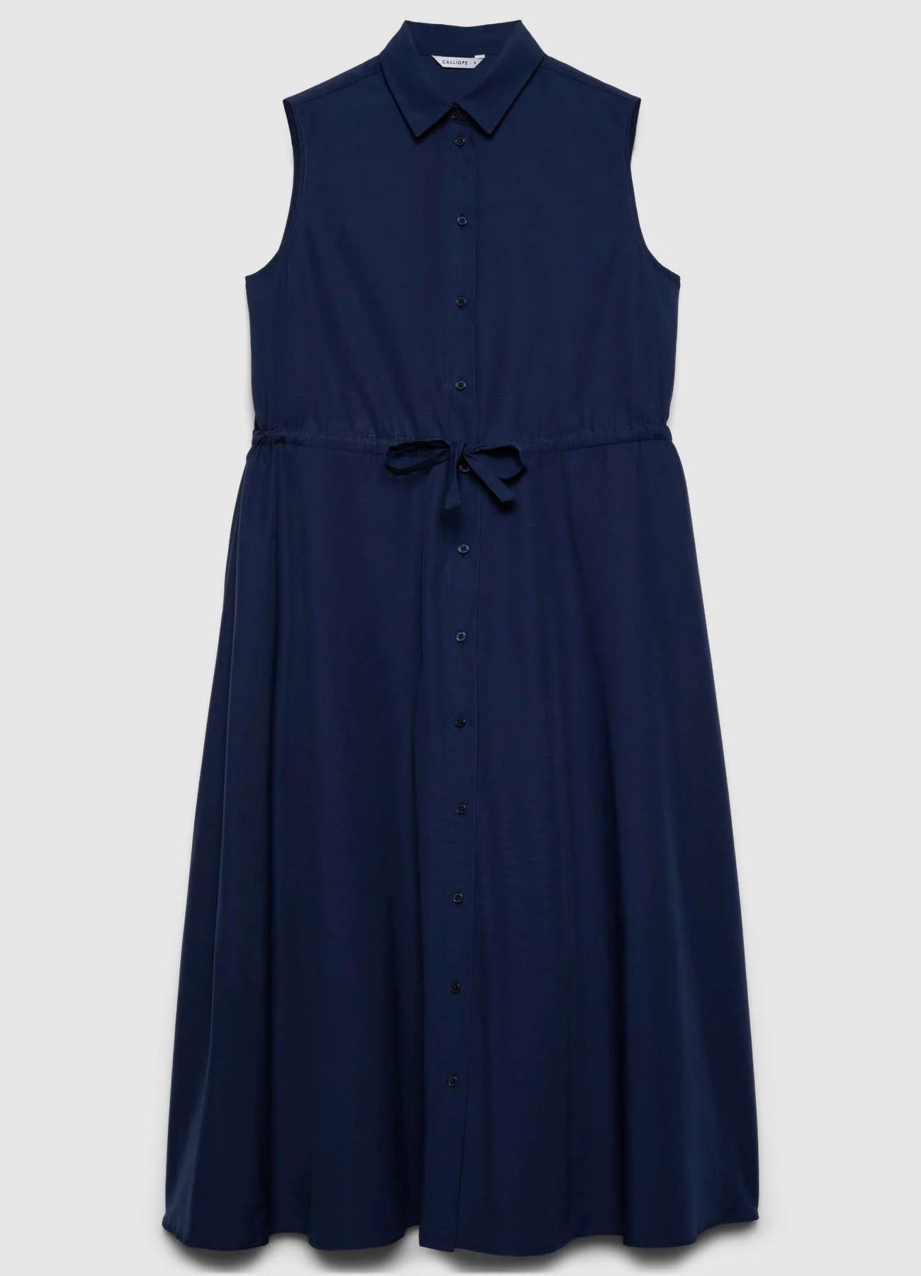Vestito chemisier lungo senza maniche - Image 4