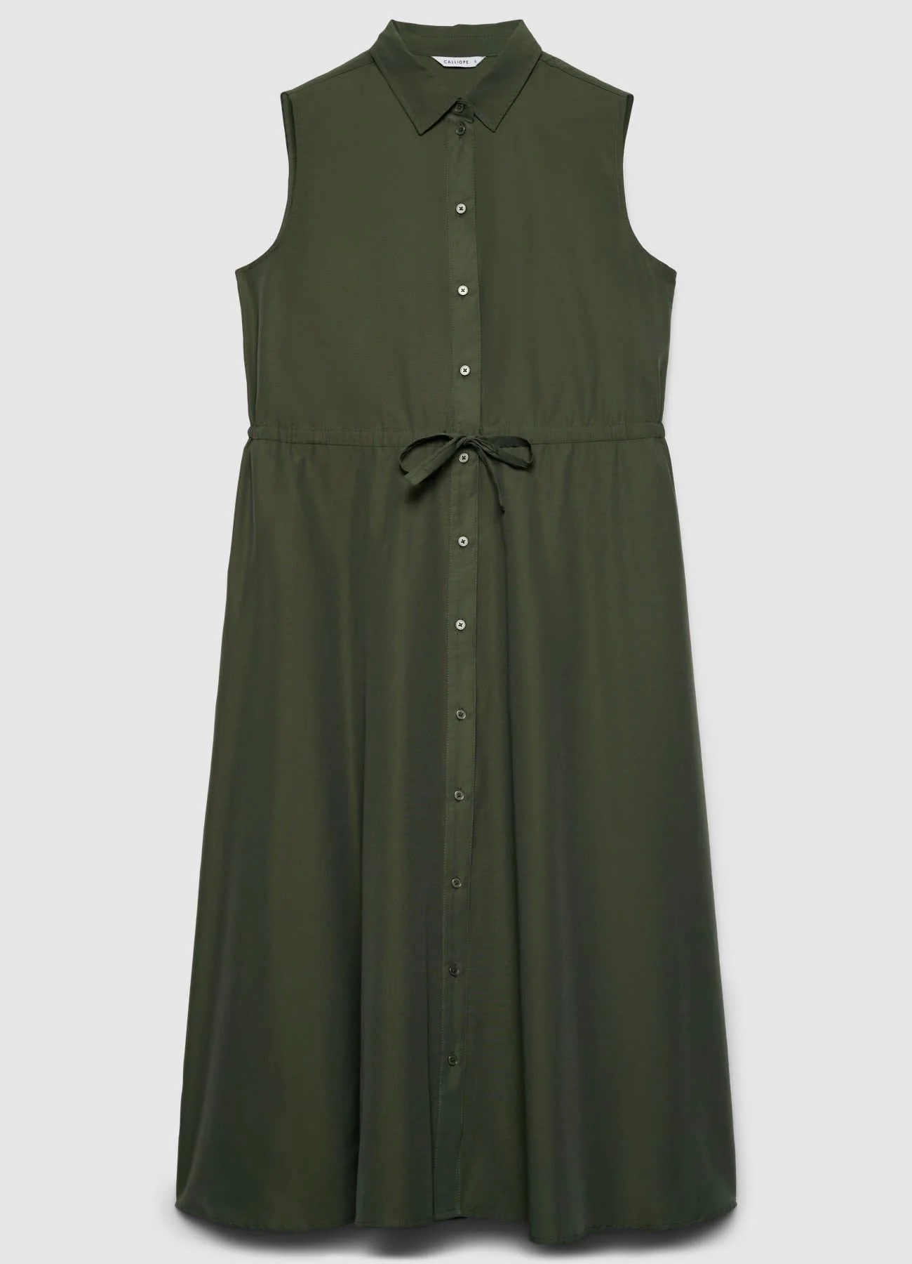 Vestito chemisier lungo senza maniche - Image 5