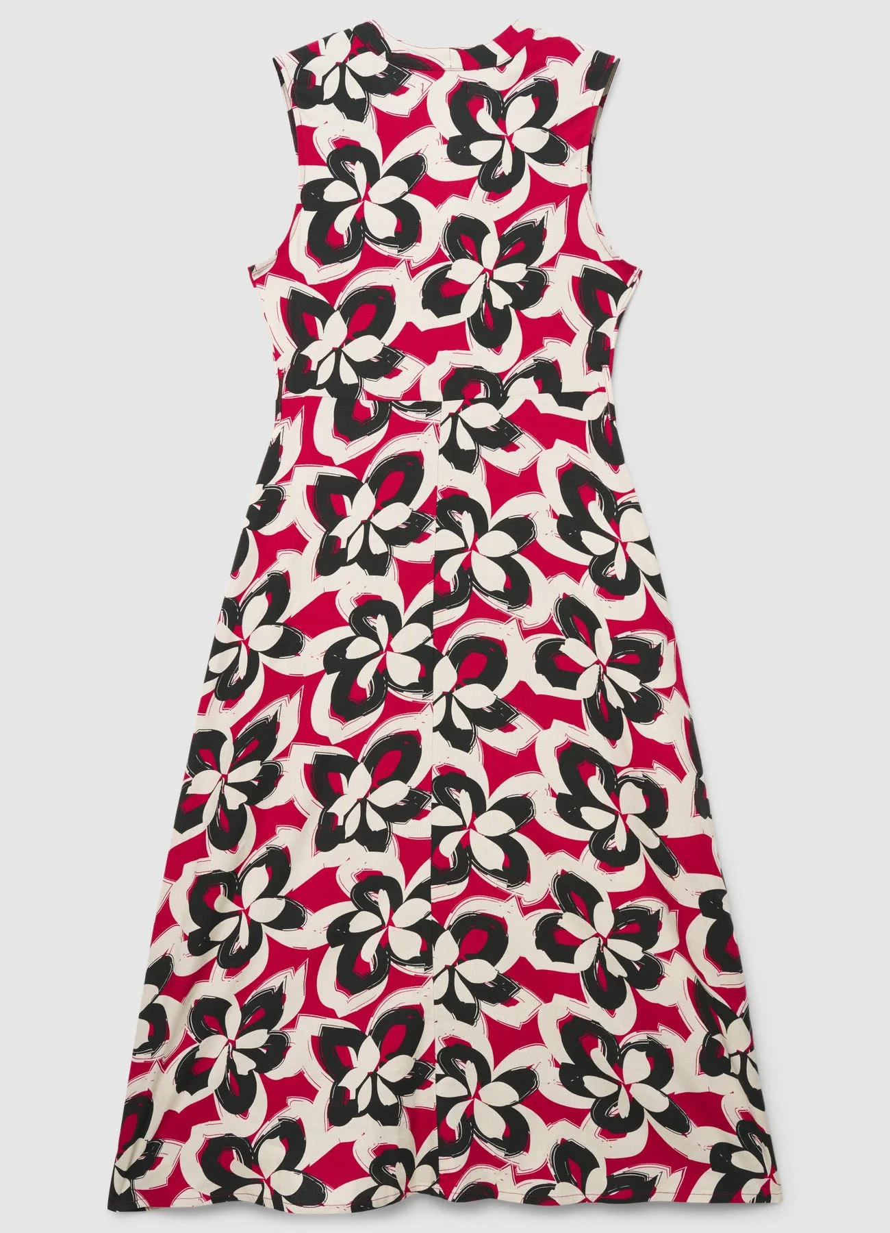Vestito chemisier stampa fiori con frill e cintura - Image 4