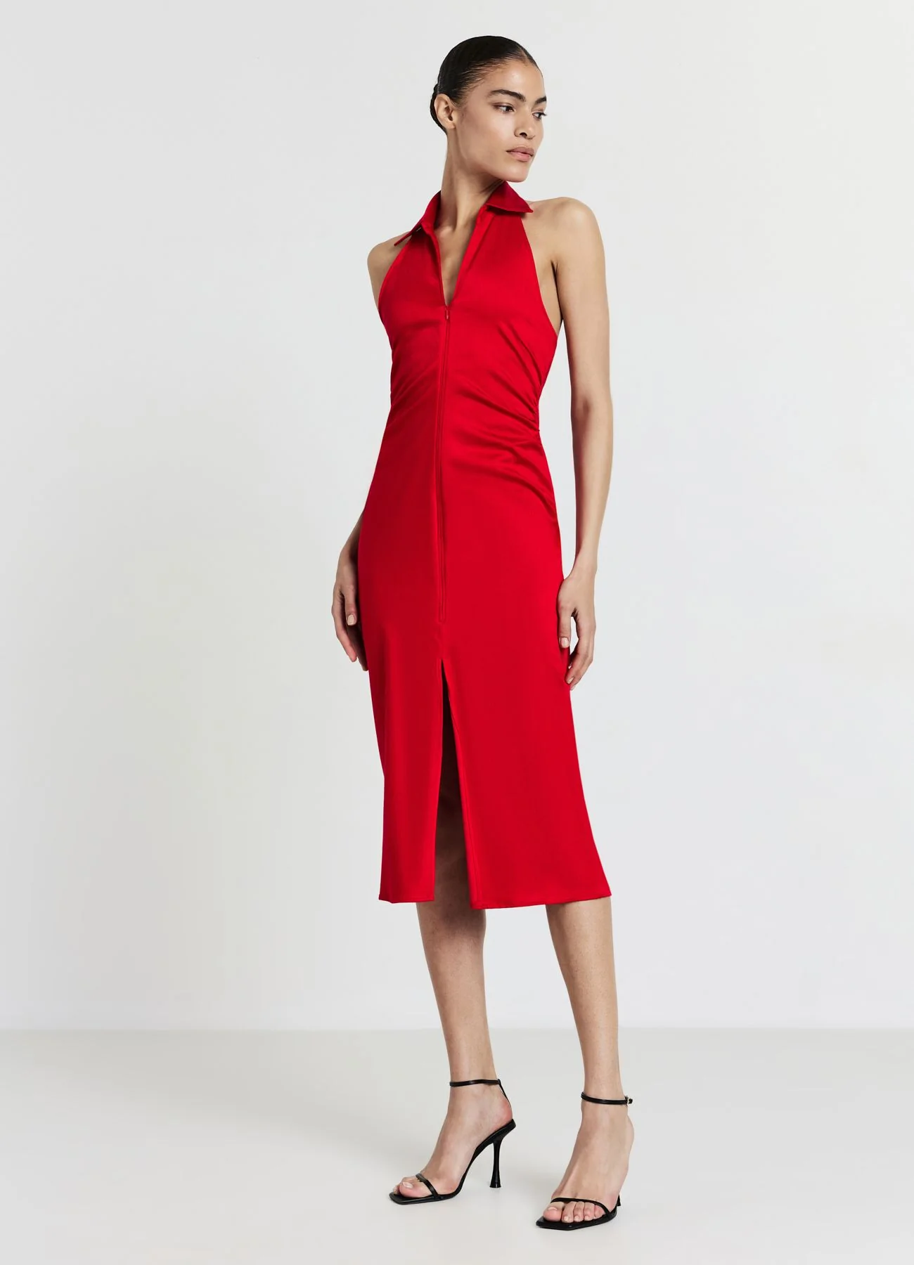 Vestito colletto polo con spacco - Image 3