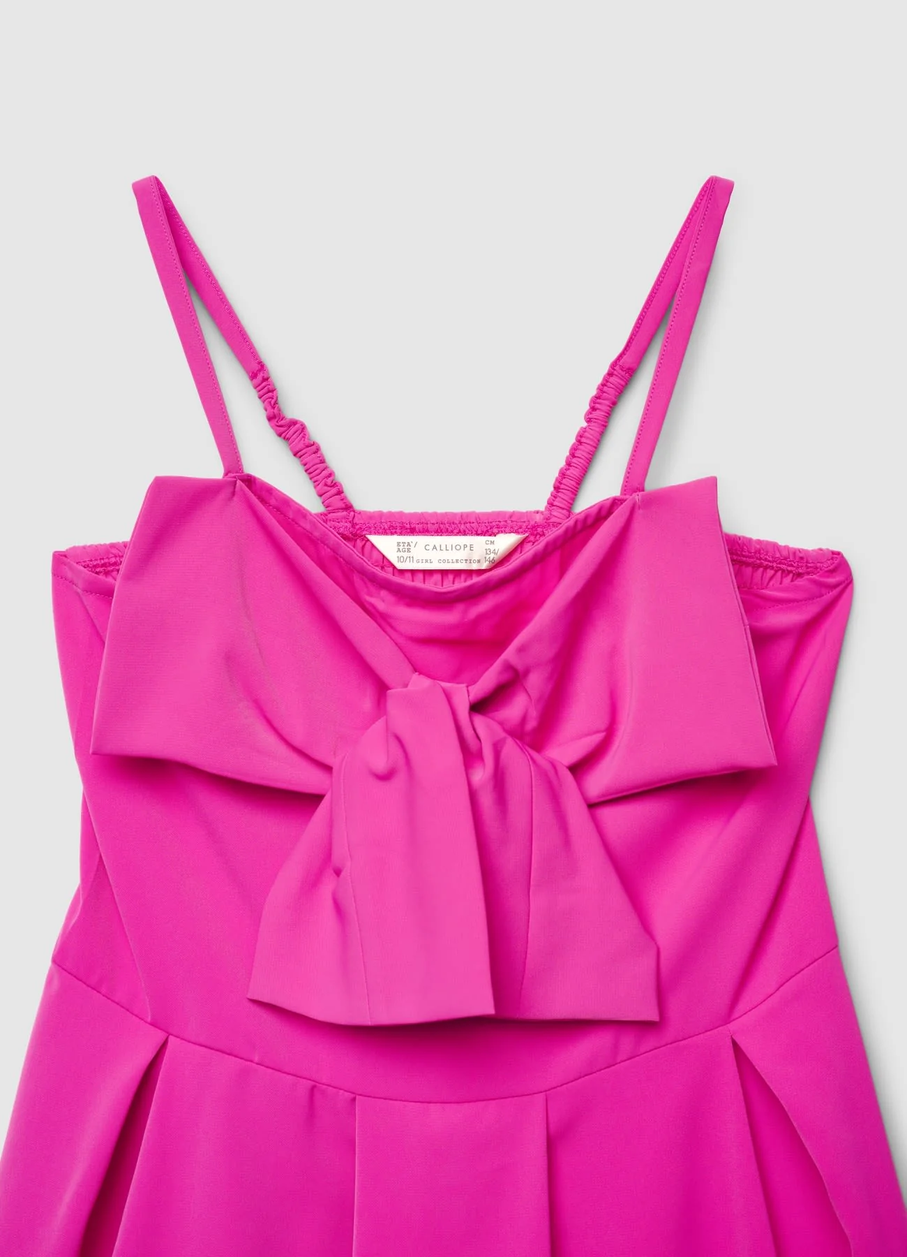 Vestito con maxi fiocco e spalline sottili - Image 3