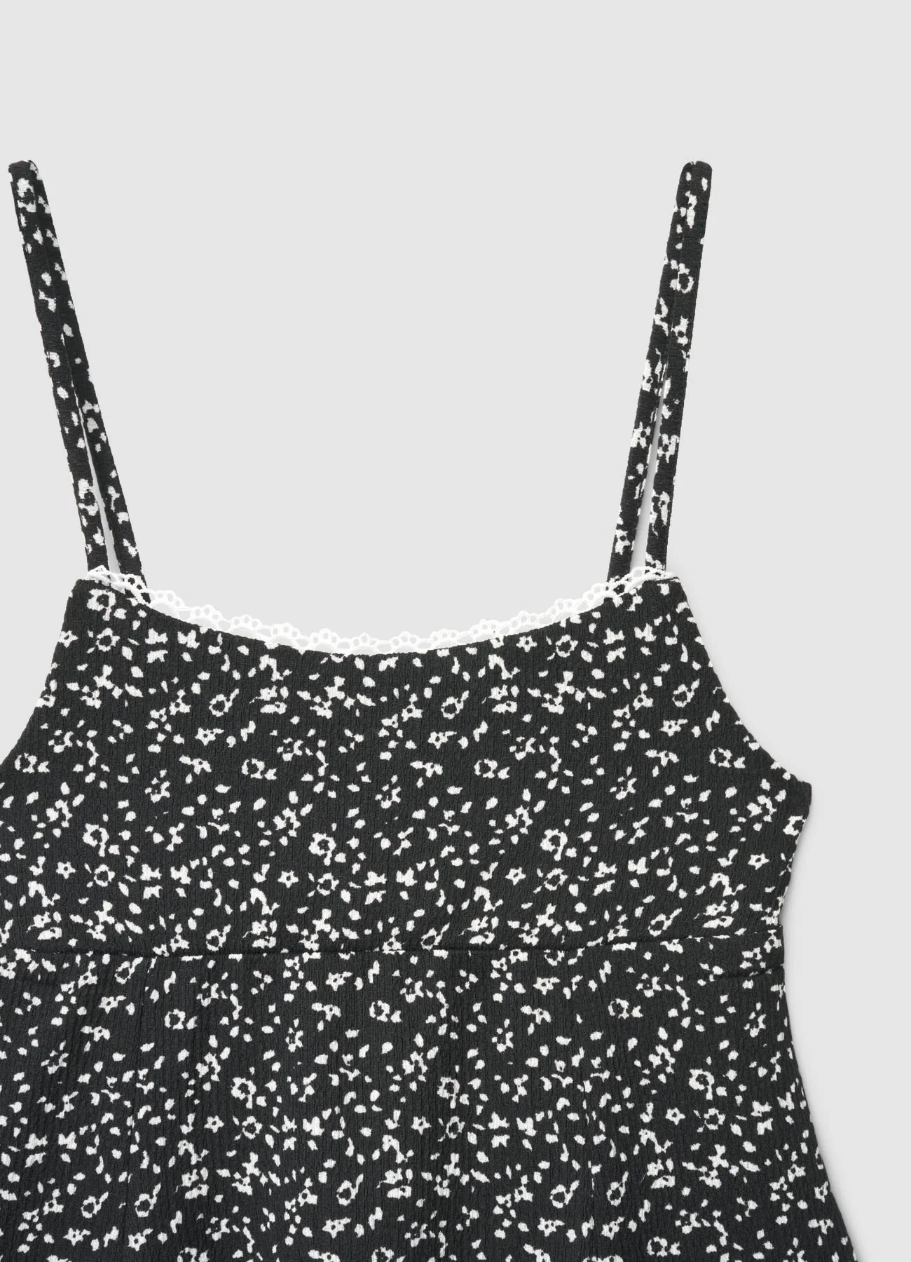 Vestito con spalline sottili e stampa floreale - Image 3