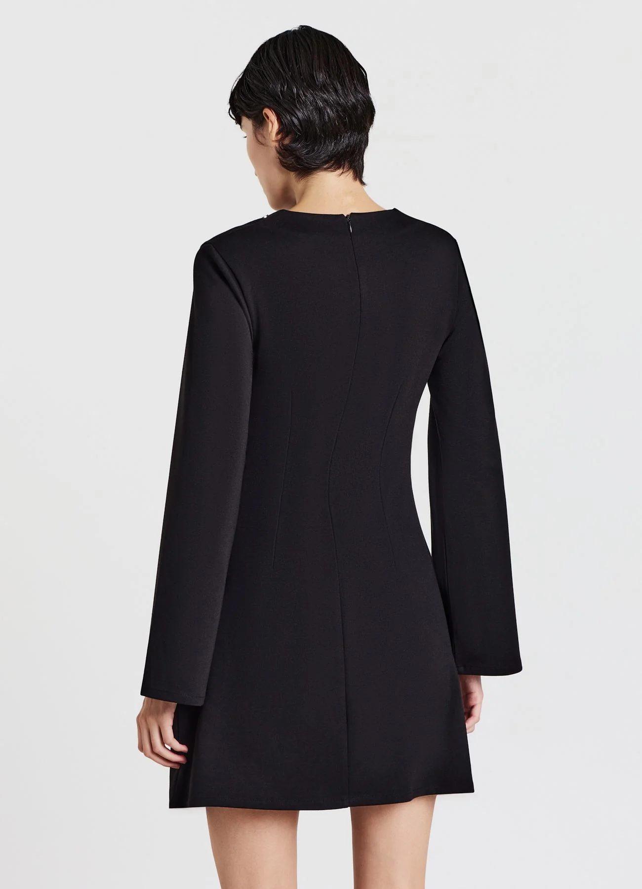 Vestito corto con drappeggio
