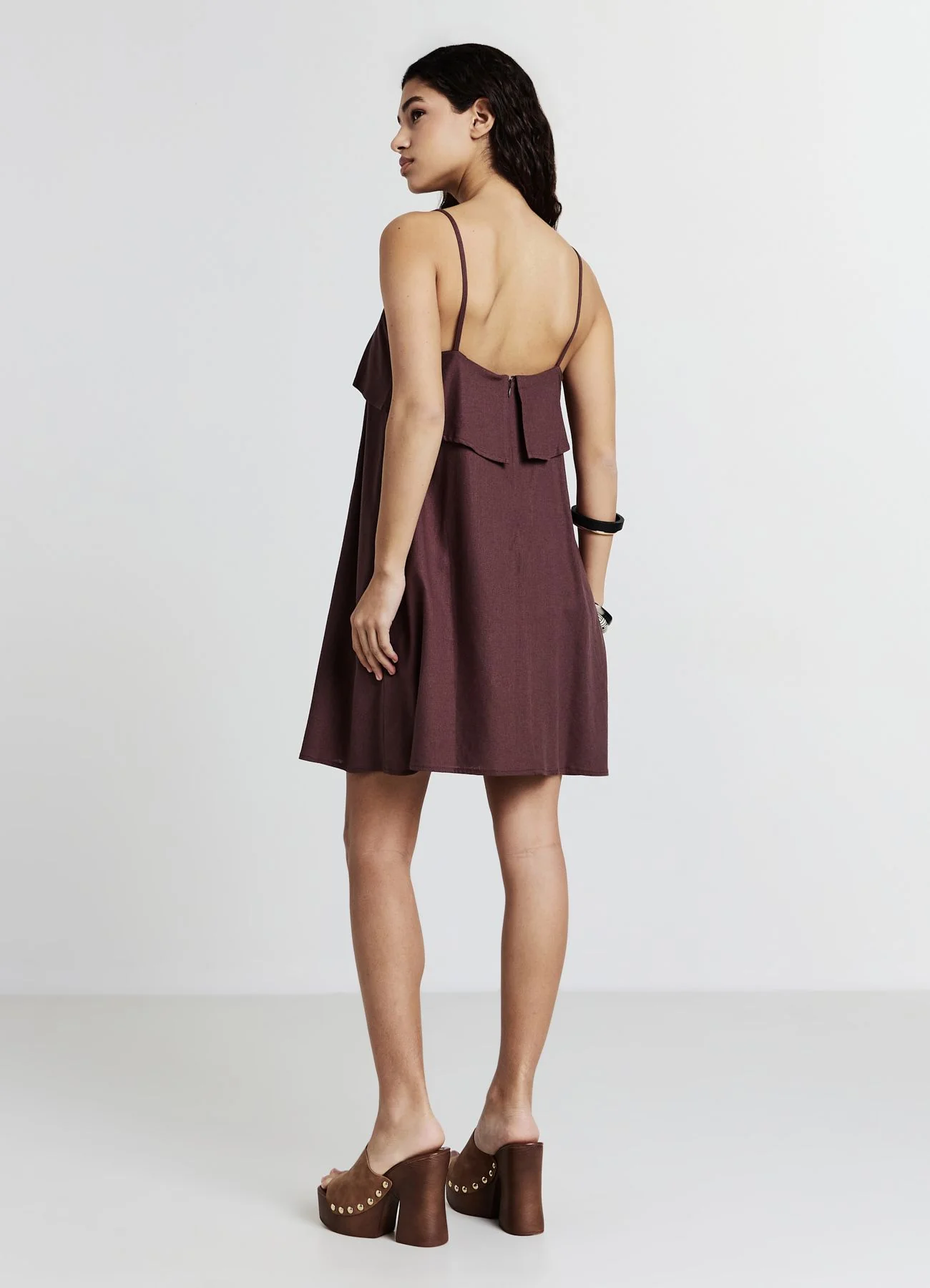 Vestito corto misto lino - Image 2