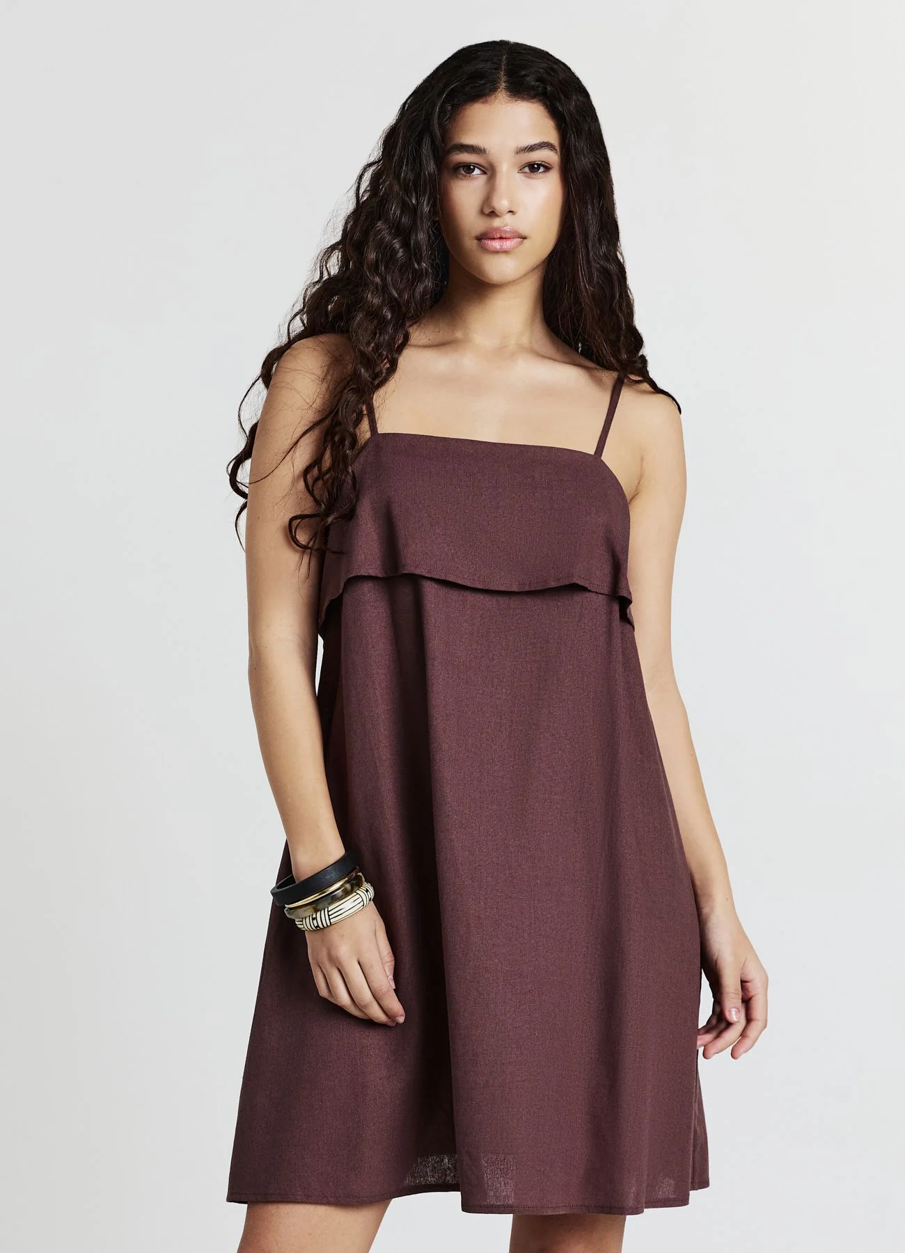 Vestito corto misto lino - Image 3