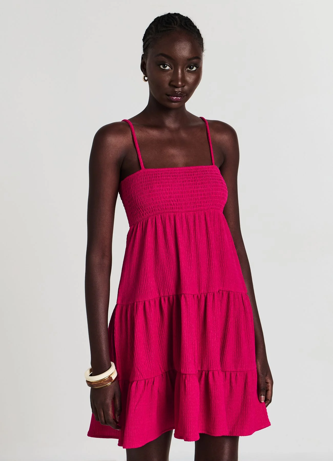 Vestito corto punto smock - Image 2