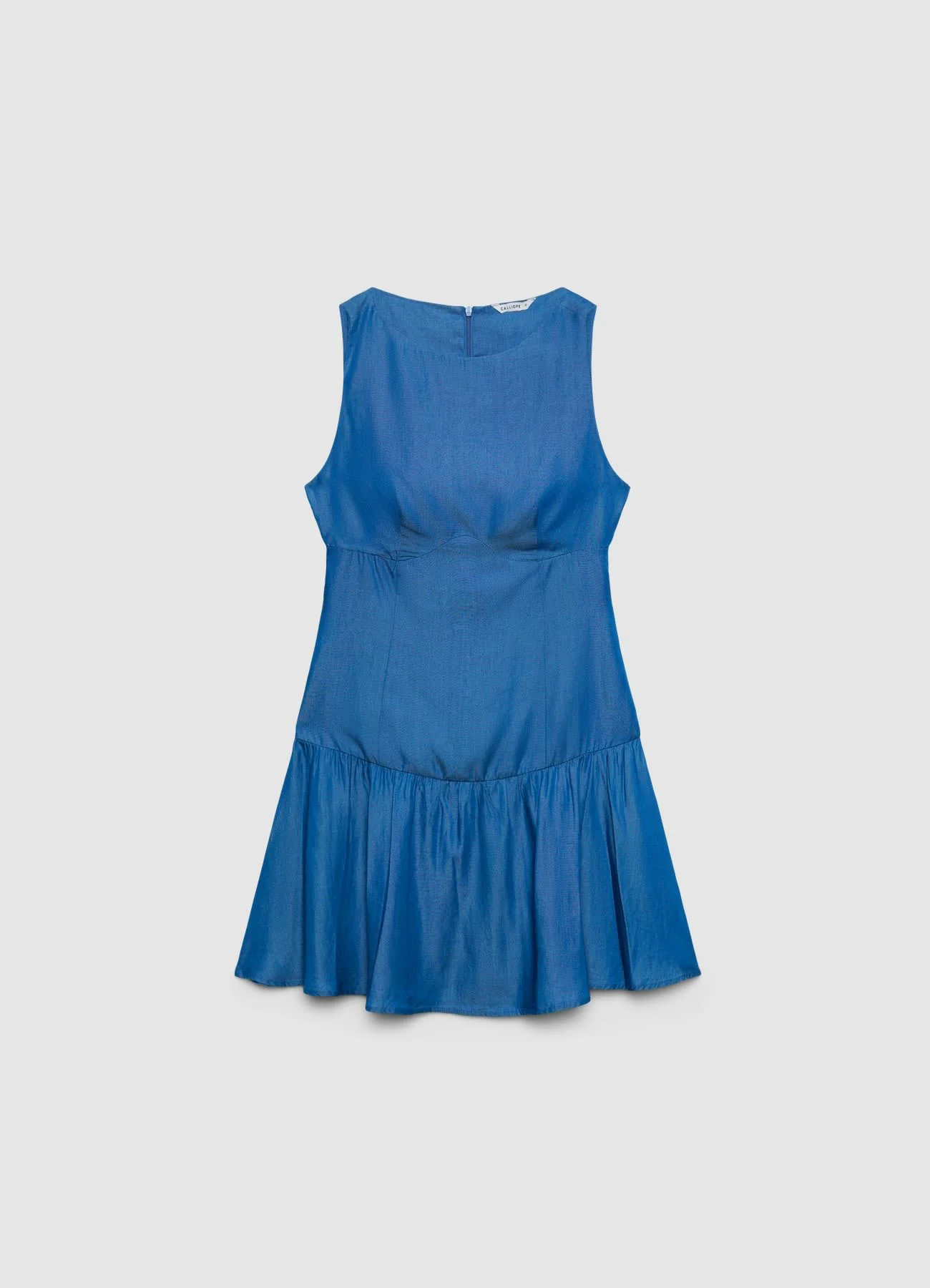 Vestito corto smanicato con balze - Image 4