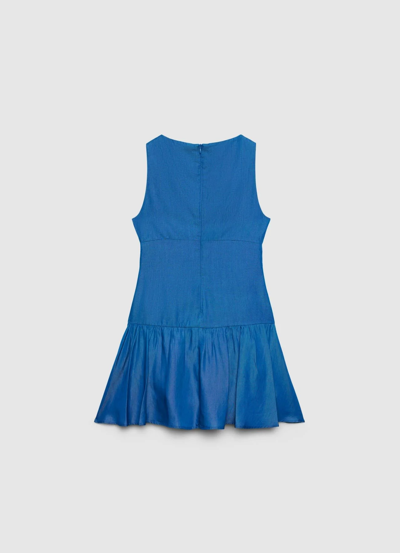 Vestito corto smanicato con balze - Image 5